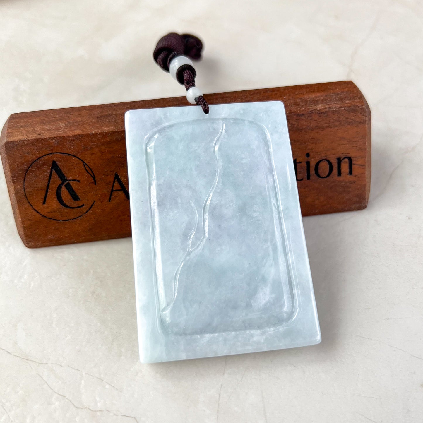 Large Horse Jade Jadeite Chinese Zodiac Carved Pendant Necklace, YJ-0321-0330675