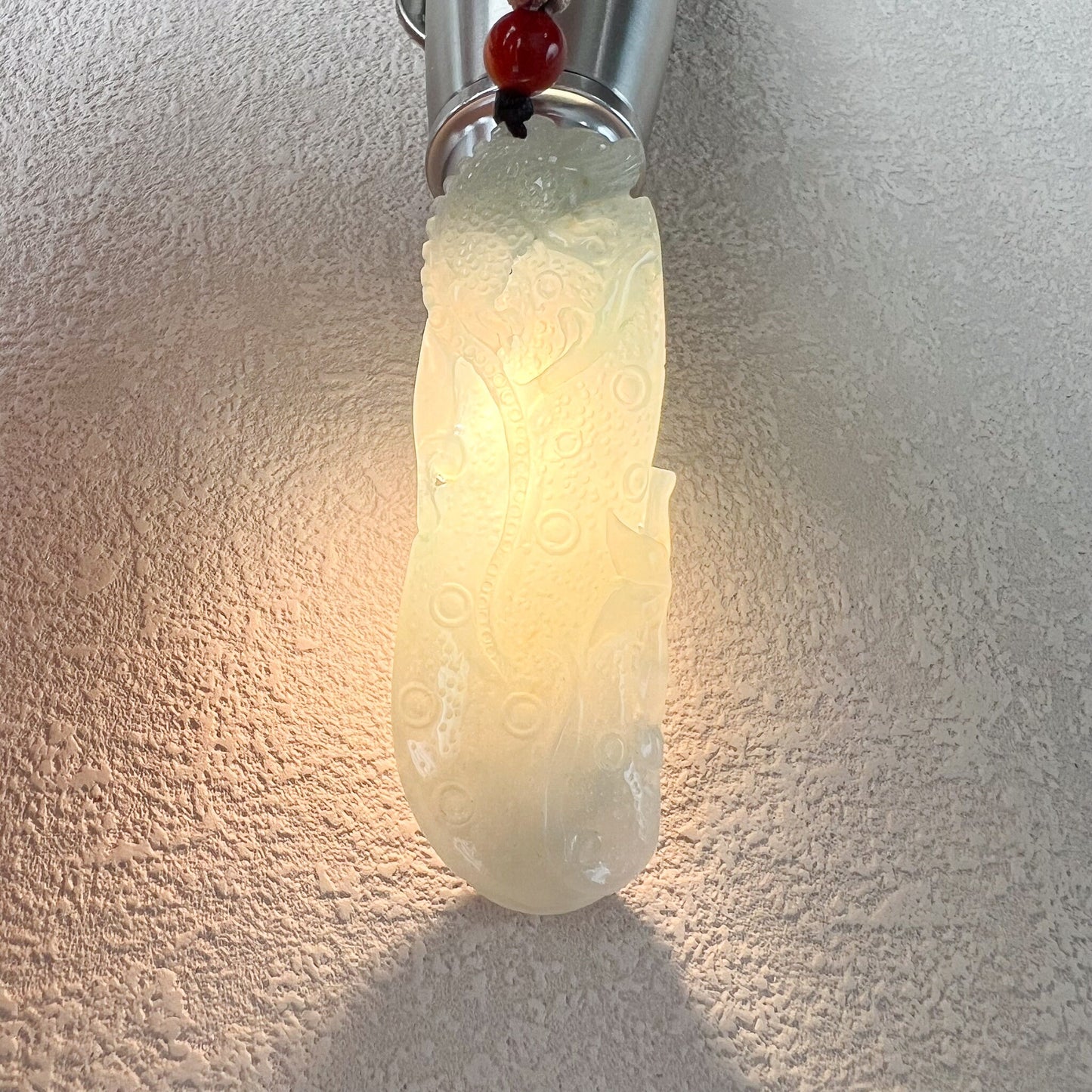 Jade Lizard Leaf Pendant, Ice Translucent Jadeite Jade Pendant, HY-0422-1715745445