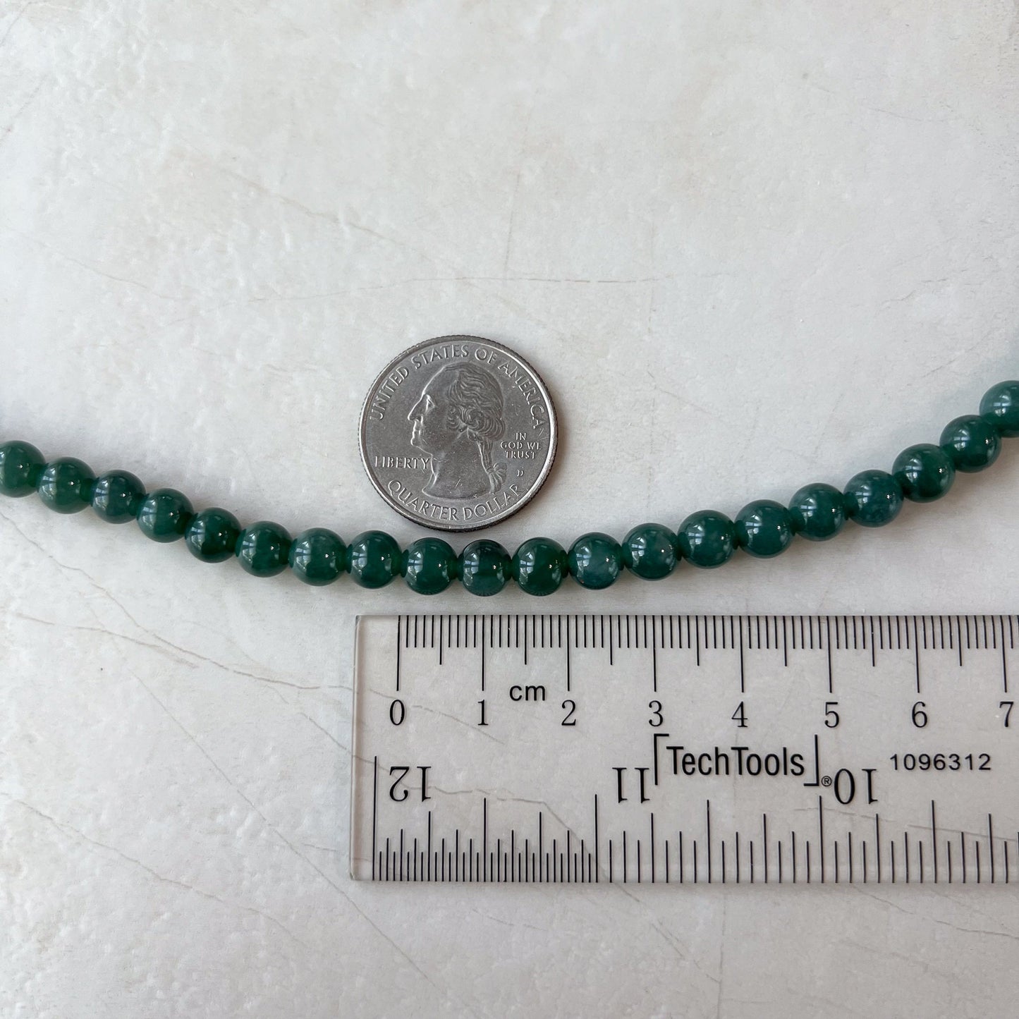 6.8 mm 108 Green Jadeite Jade Mala Prayer Beads Bracelet Necklace, JUA-0424-1720646602