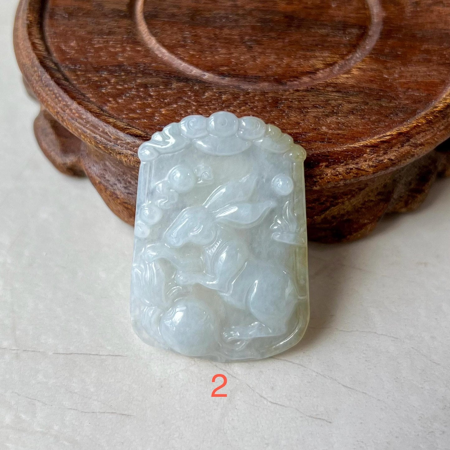 Jadeite Jade Rabbit Pendant, Chinese Zodiac Pendant, LJ-1221-1722575770