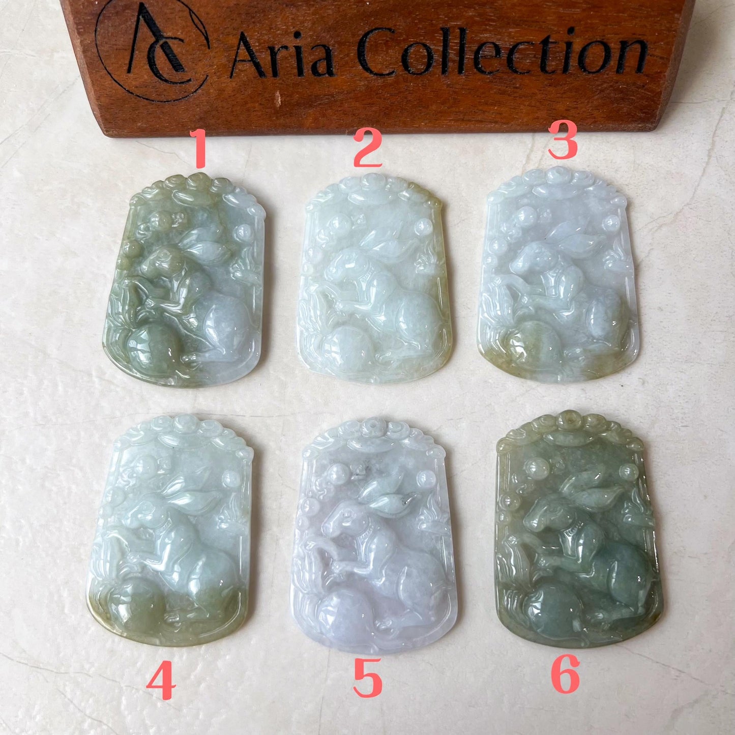 Jadeite Jade Rabbit Pendant, Chinese Zodiac Pendant, LJ-1221-1722575770