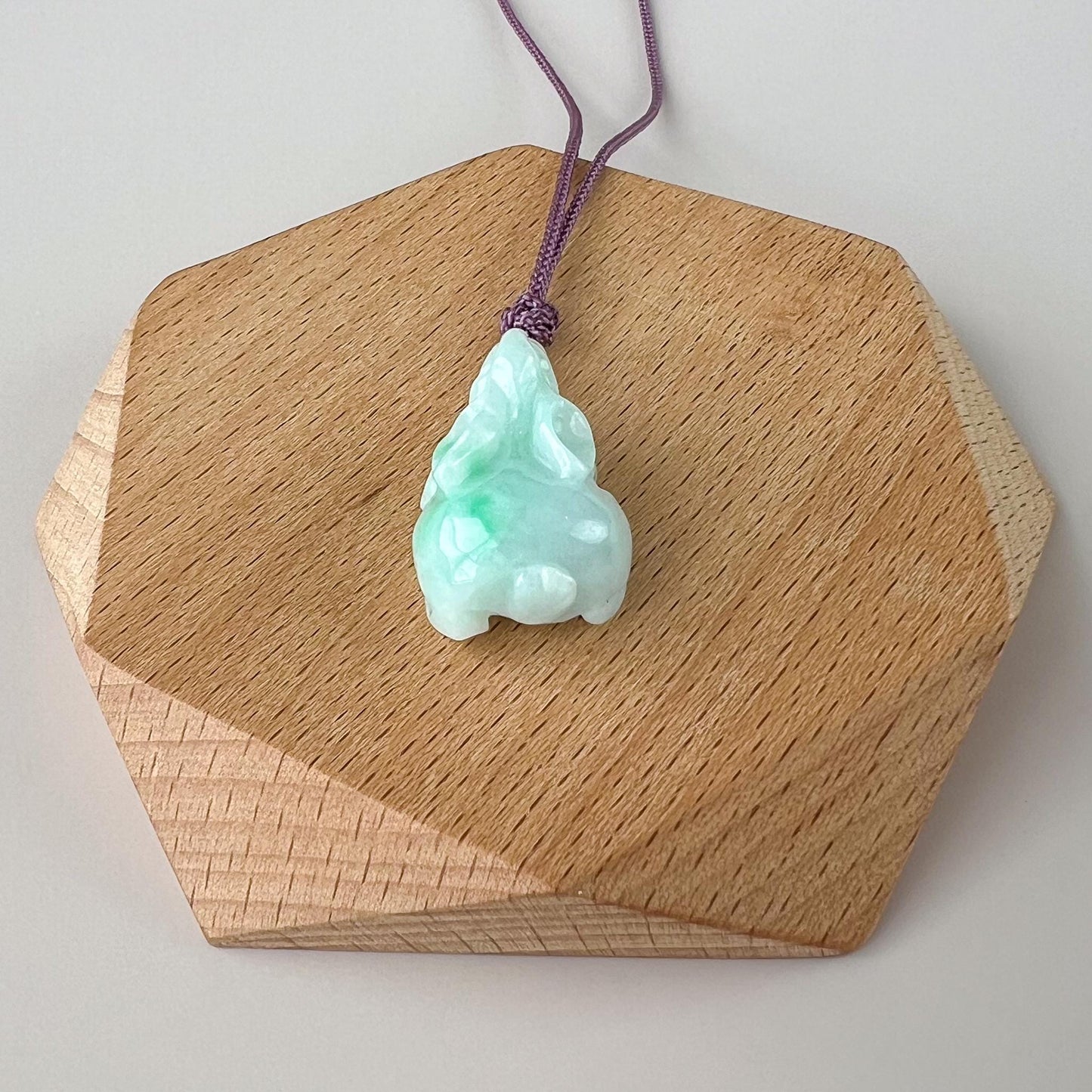 Rabbit Jade Pendant, Hand Carved Jadeite Jade Pendant, YGR-0223-1736050360