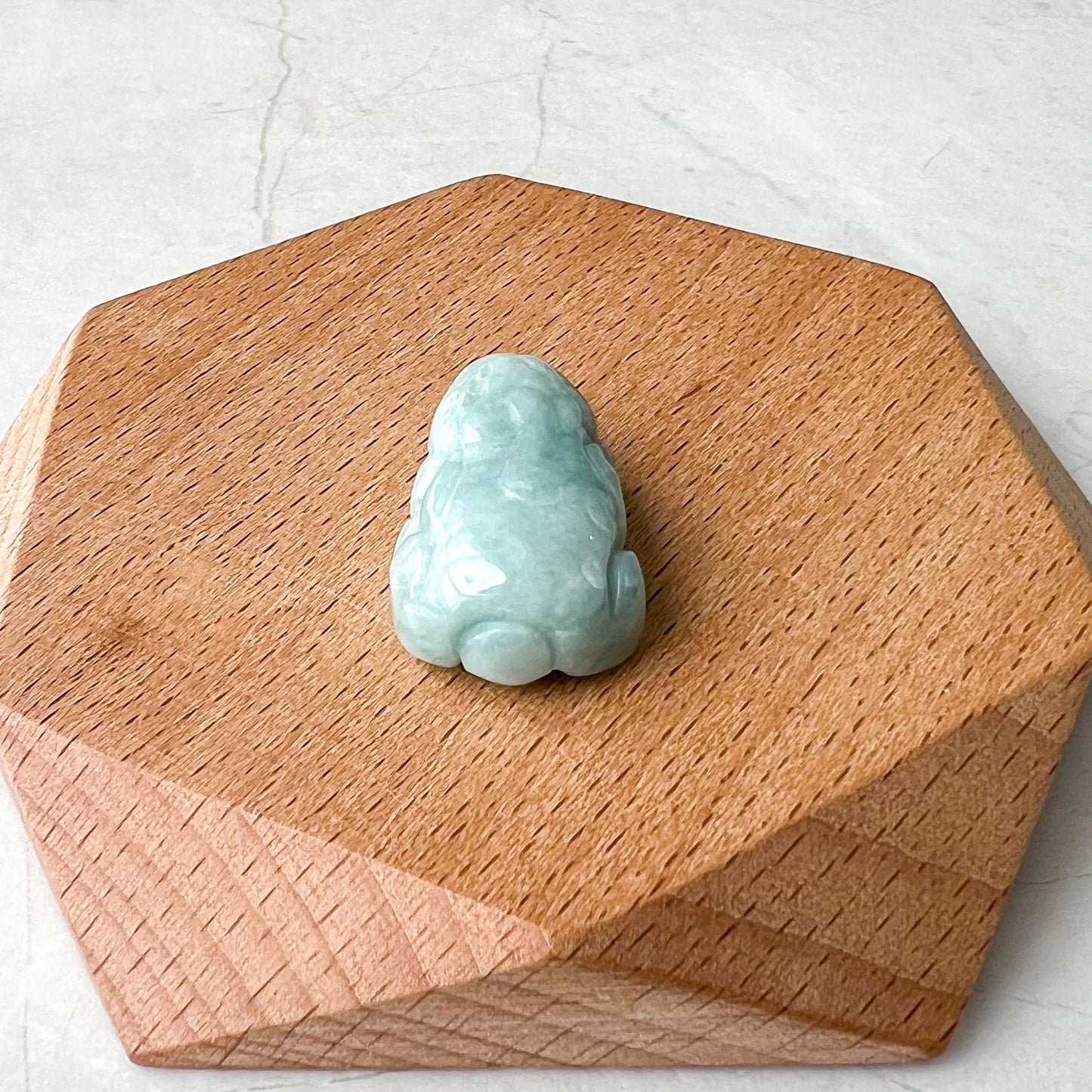 Lucky Pi Xiu Jade Pendant with 18k Gold Bail, 貔貅, Green Jadeite Jade Pendant, ISL-0424-1740865990