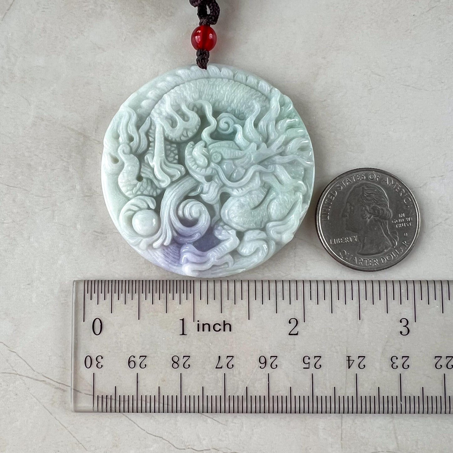 Jadeite Jade Dragon Zodiac Carved Necklace, SC-1122-0003813