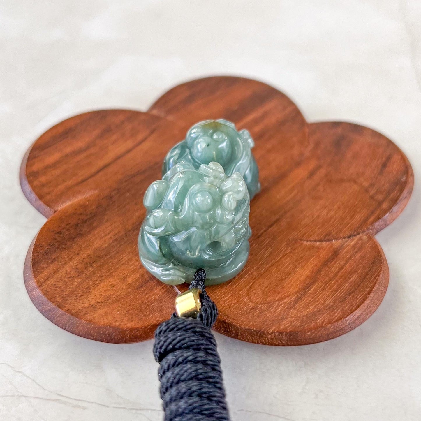 Pi Xiu, Pixiu Fortune Jade Pendant, Green Jadeite Jade Carved Pendant, 貔貅, YJ-0222-0336529