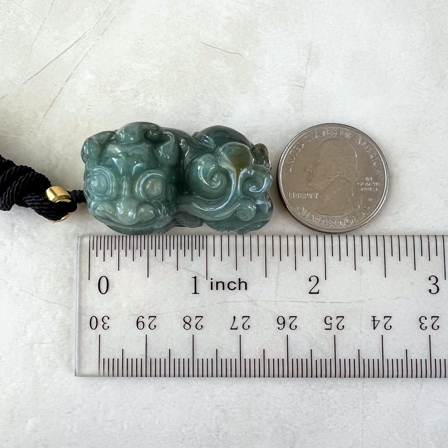 Pi Xiu, Pixiu Fortune Jade Pendant, Green Jadeite Jade Carved Pendant, 貔貅, YJ-0222-0336529