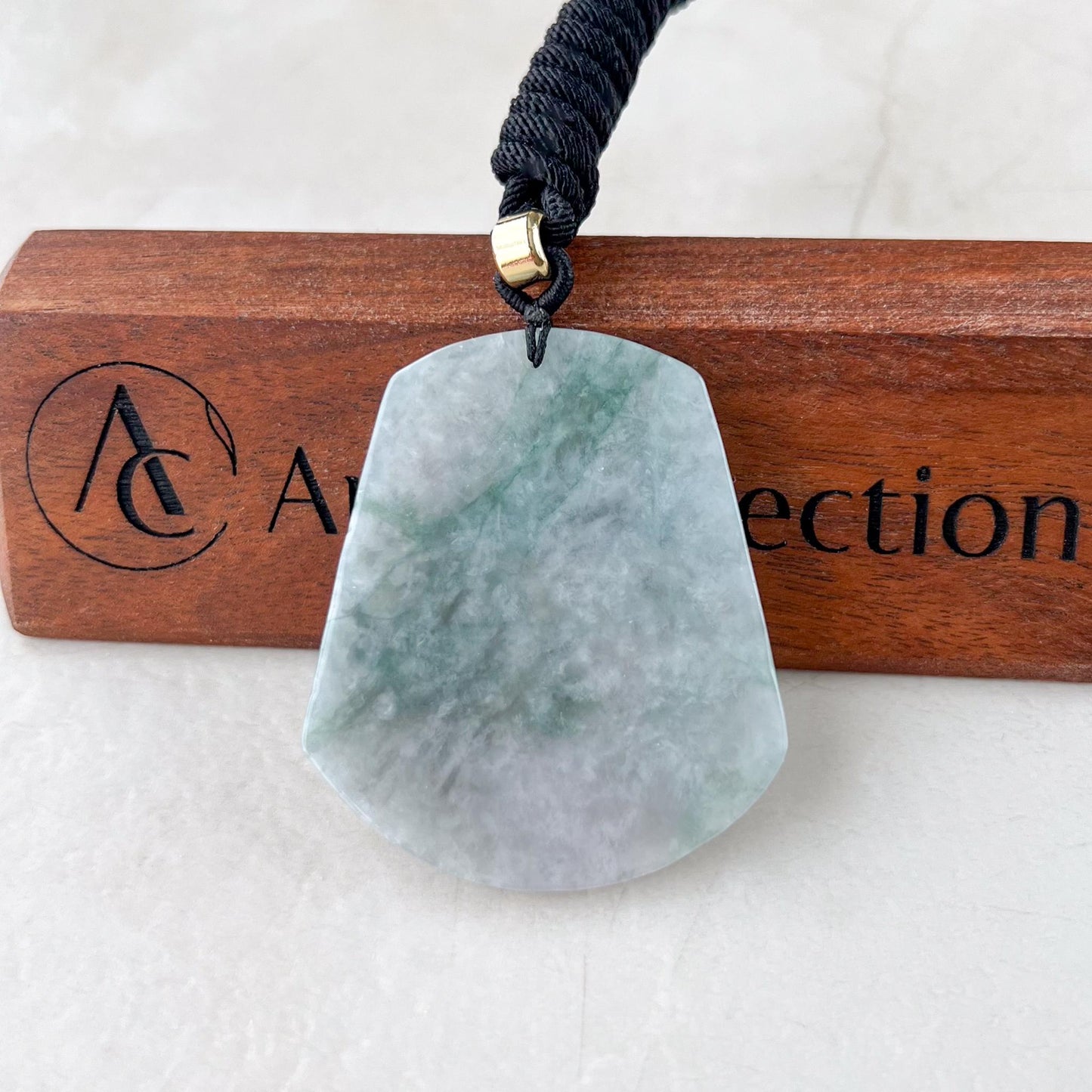 Jadeite Jade Phoenix Bird Feng Shui Longevity Necklace, Green Jadeite Jade, YJ-0422-0379079
