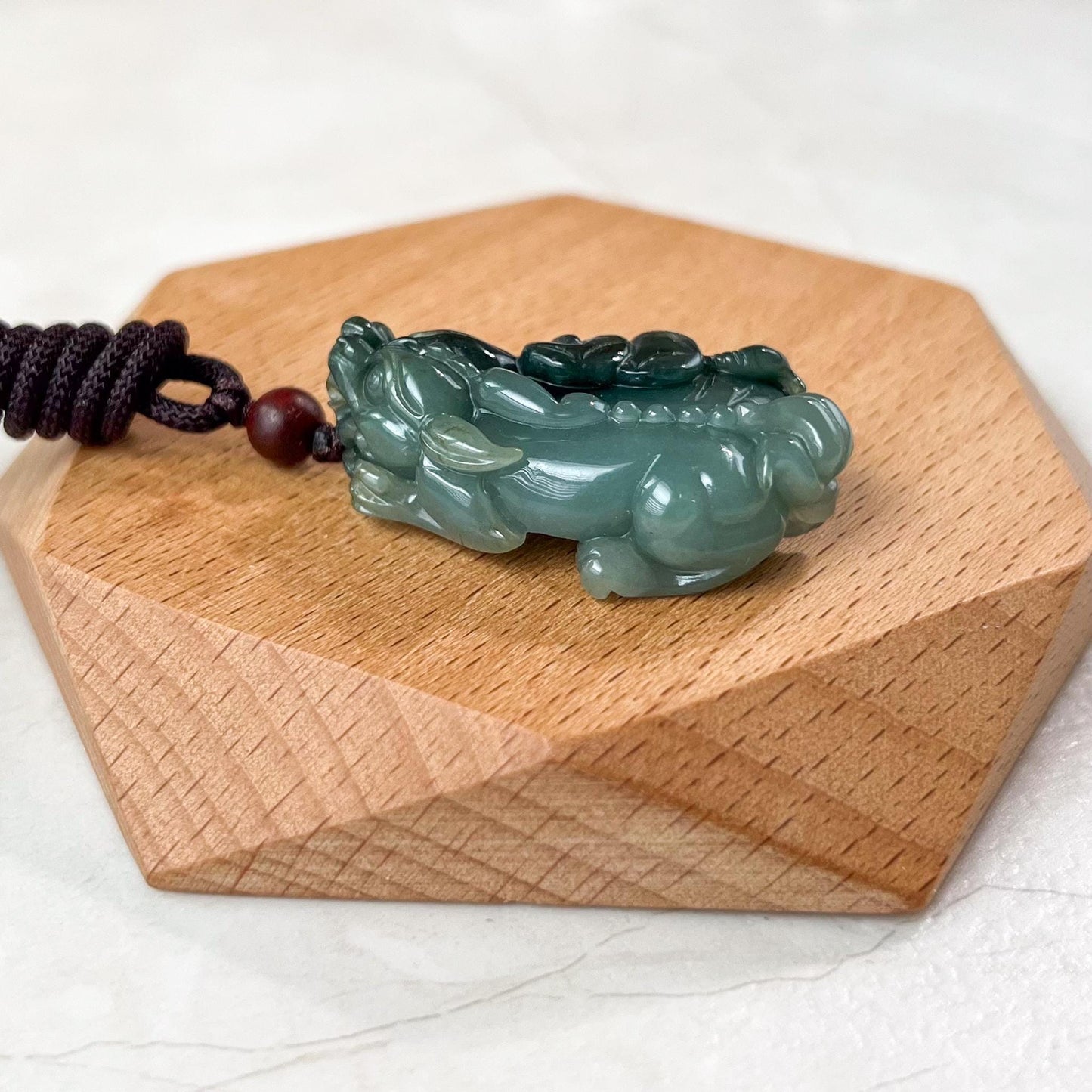 Prosperity Guardian Pixiu with Coins Green Jadeite Jade, Pixiu Pi Xiu, 貔貅, Dragon Carved Pendant, YJ-1022-0064621