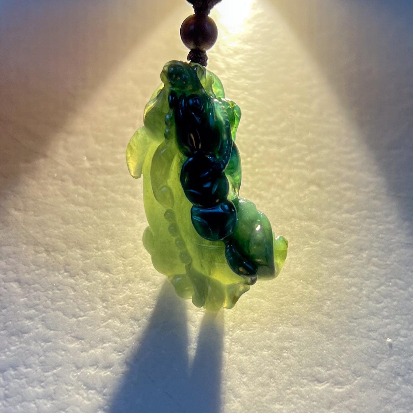 Prosperity Guardian Pixiu with Coins Green Jadeite Jade, Pixiu Pi Xiu, 貔貅, Dragon Carved Pendant, YJ-1022-0064621