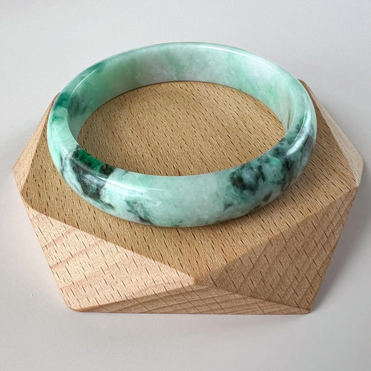 56.9 mm Green Jadeite Jade Bangle, Burmese Grade A Jadeite Jade, YW-0110-1747863316