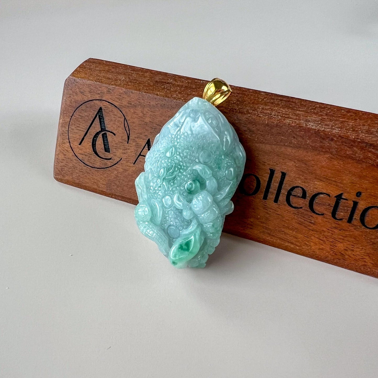 5 Poison Toad Jade Pendant with 18K gold Bail, Scorpion, Snake, Spider, Centipede Hand Carved, 五毒, Jadeite Jade Pendant, YGR-0924-1749944068