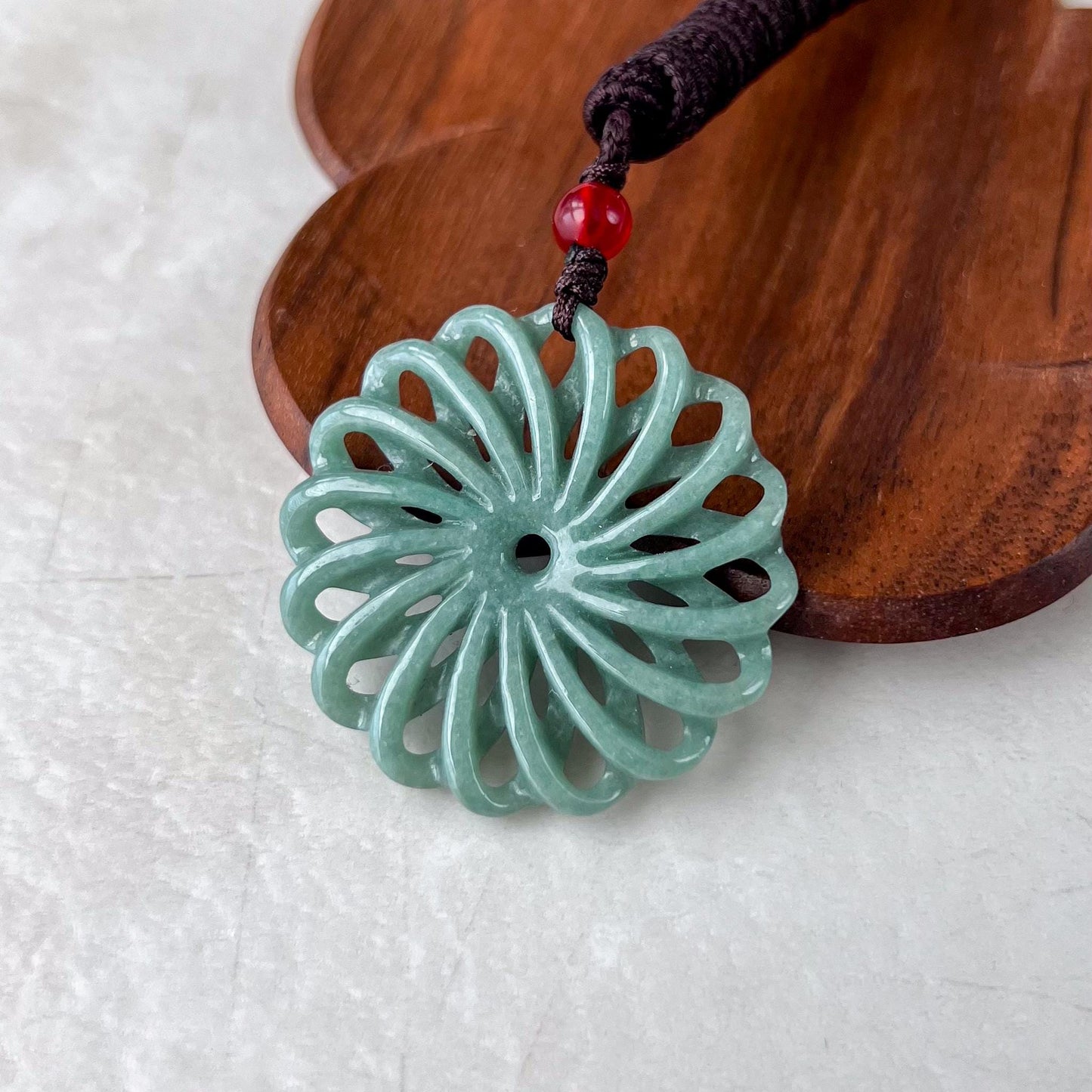 Radiant Jade Wheel Pendant, Jadeite Jade Pendant, SHWQ-0722-1749961192