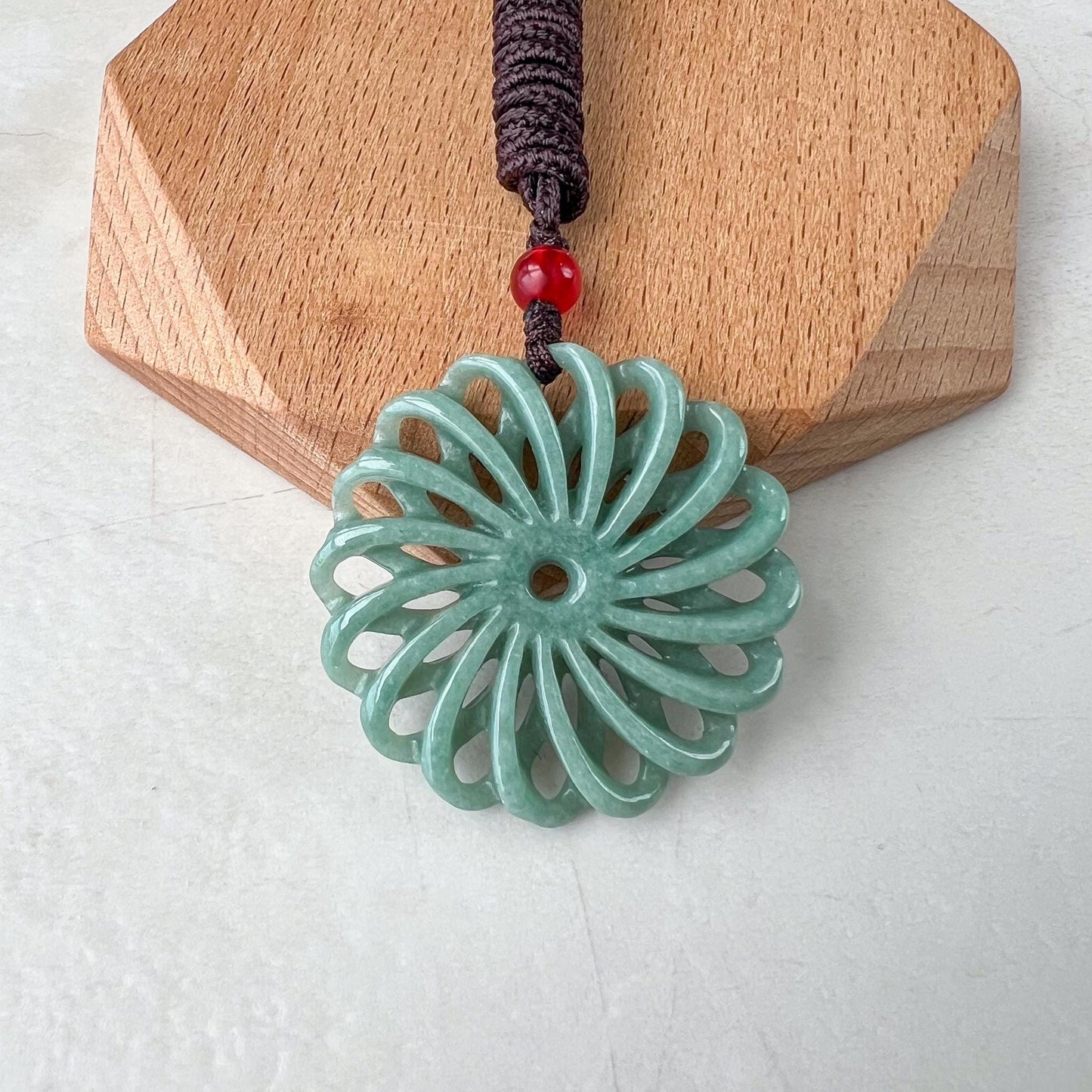Radiant Jade Wheel Pendant, Jadeite Jade Pendant, SHWQ-0722-1749961192