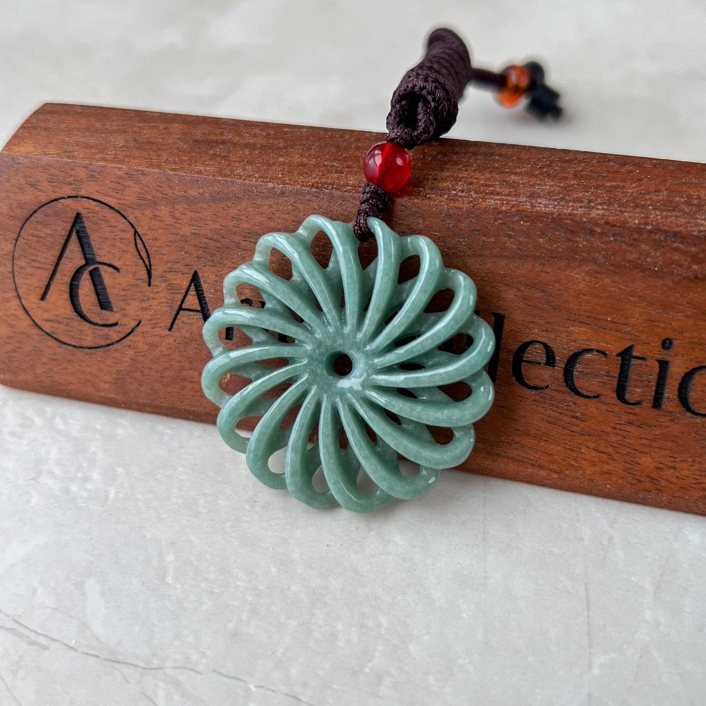 Radiant Jade Wheel Pendant, Jadeite Jade Pendant, SHWQ-0722-1749961192