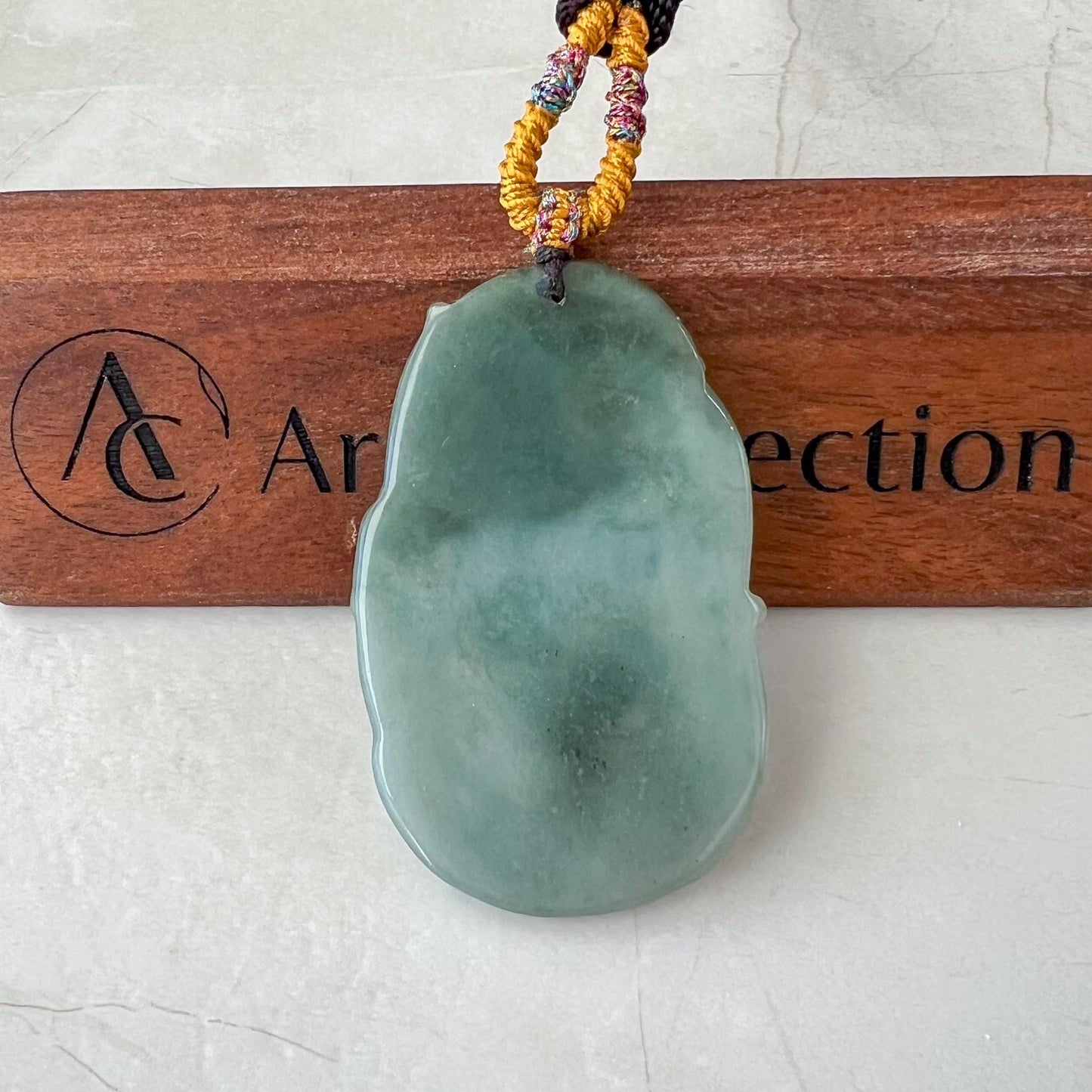 Jadeite Jade Guan Yin Avalokiteshvara Thousand Hands Carved Pendant Necklace, YJ-0422-0448454