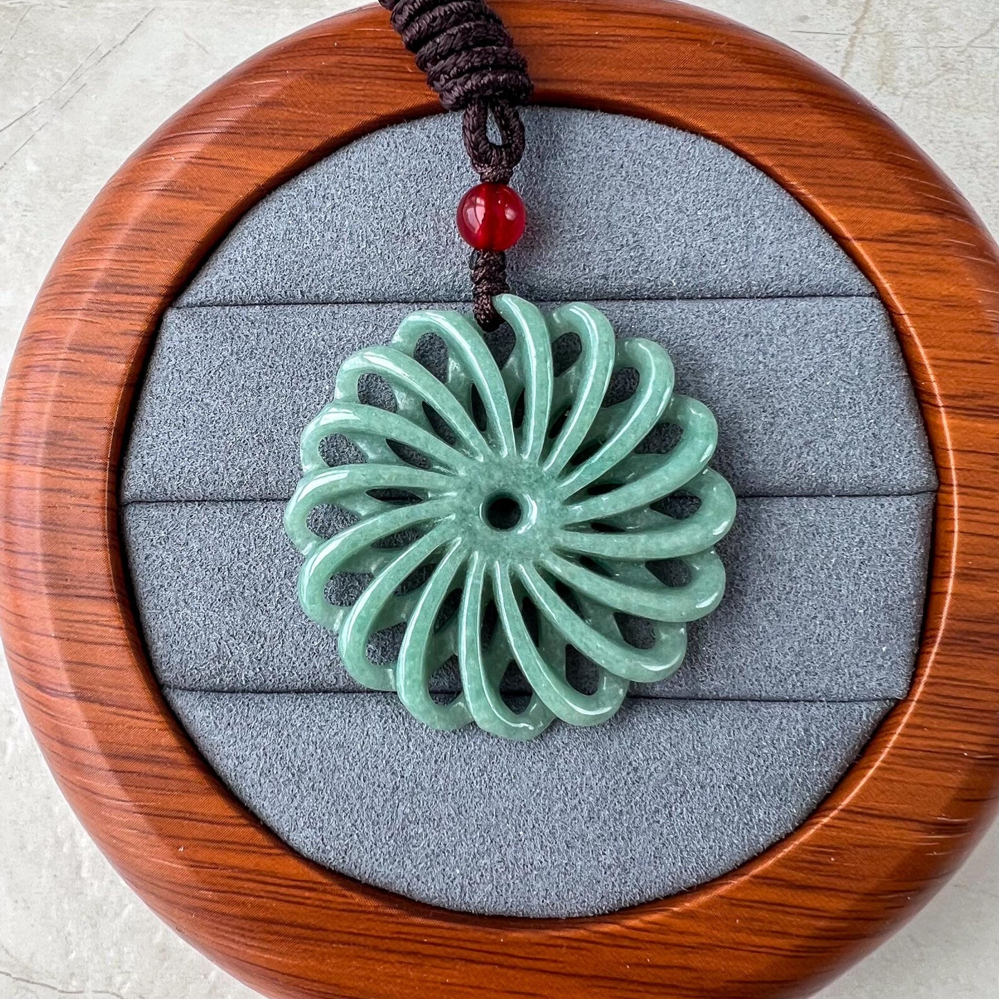 Radiant Jade Wheel Pendant, Jadeite Jade Pendant, SHWQ-0722-1749961192