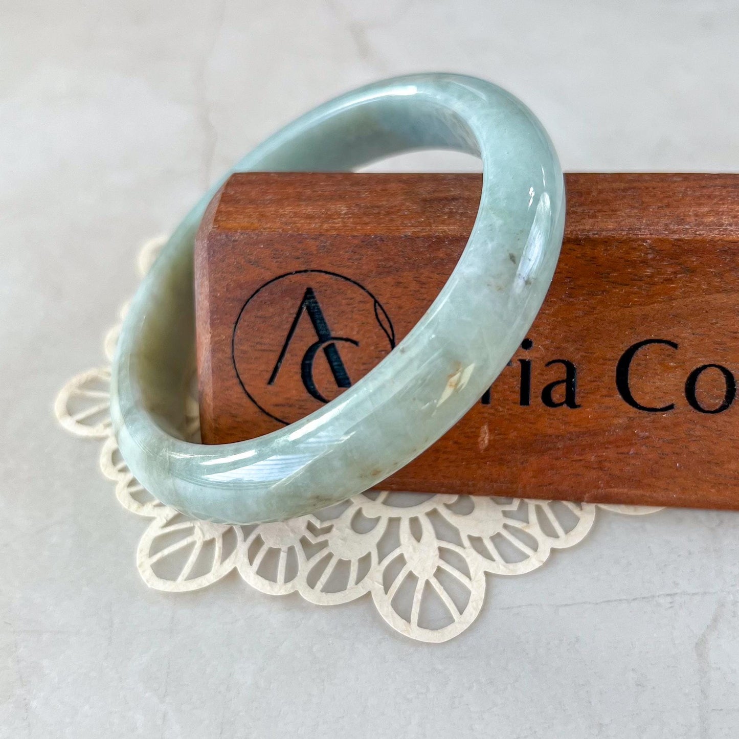 56.4 mm Light Green Jadeite Jade Bangle, Burmese Grade A Jadeite Jade, MDPK-1222-1752281029