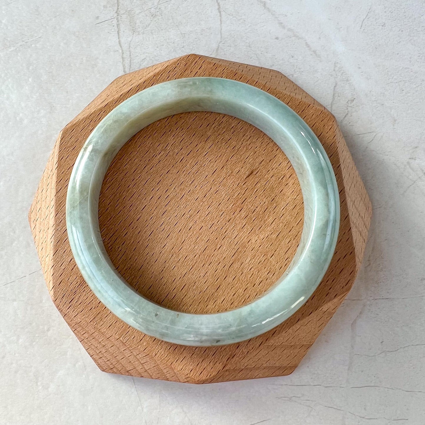 56.4 mm Light Green Jadeite Jade Bangle, Burmese Grade A Jadeite Jade, MDPK-1222-1752281029