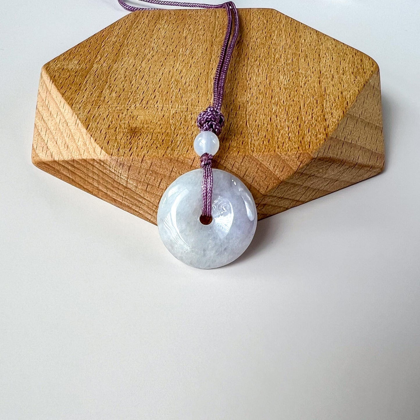 Light Lavender Harmony Circle Jade Pendant, Ping An Kou, 平安扣, QY-0721-1757717988
