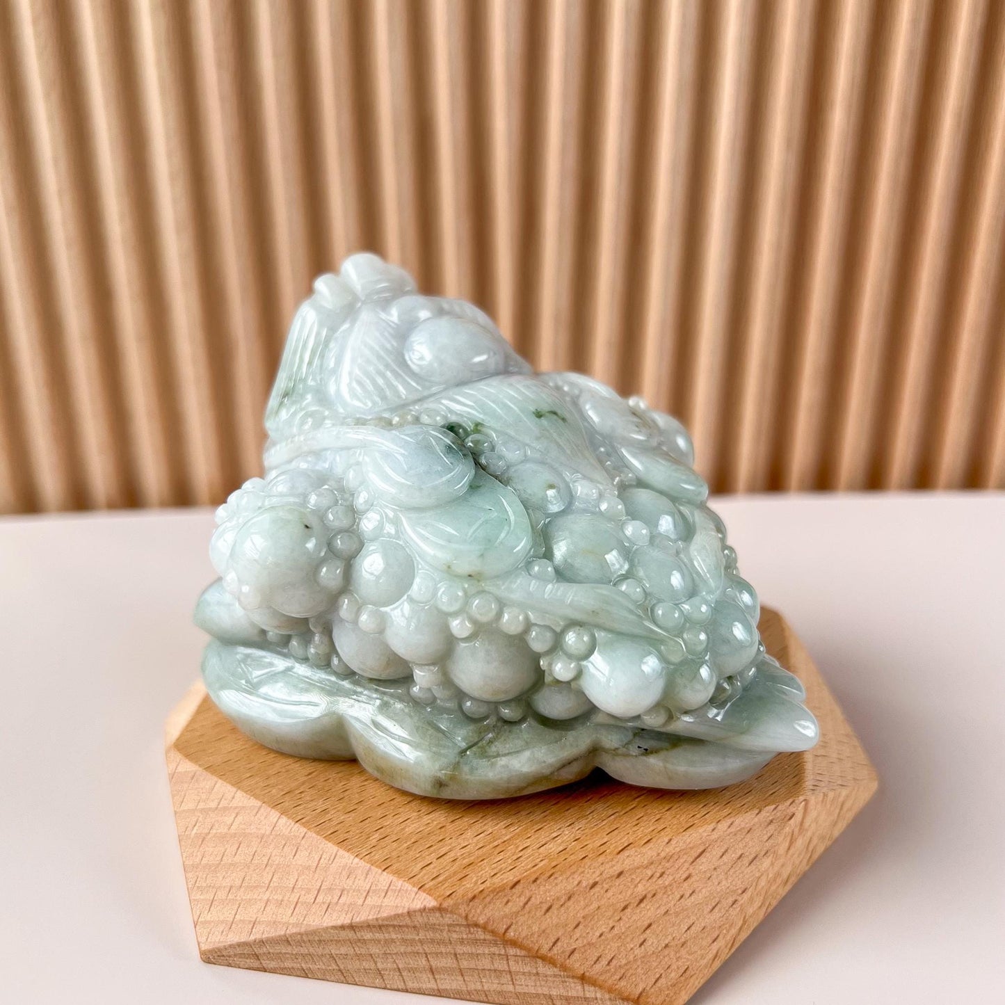 Prosperity Fortune Toad Jade Figurine, Jadeite Jade Green Money Toad, Money Frog, 3 Leg Toad, Lucky Fortune Toad, 金蟾, LZG-1221-1756921553