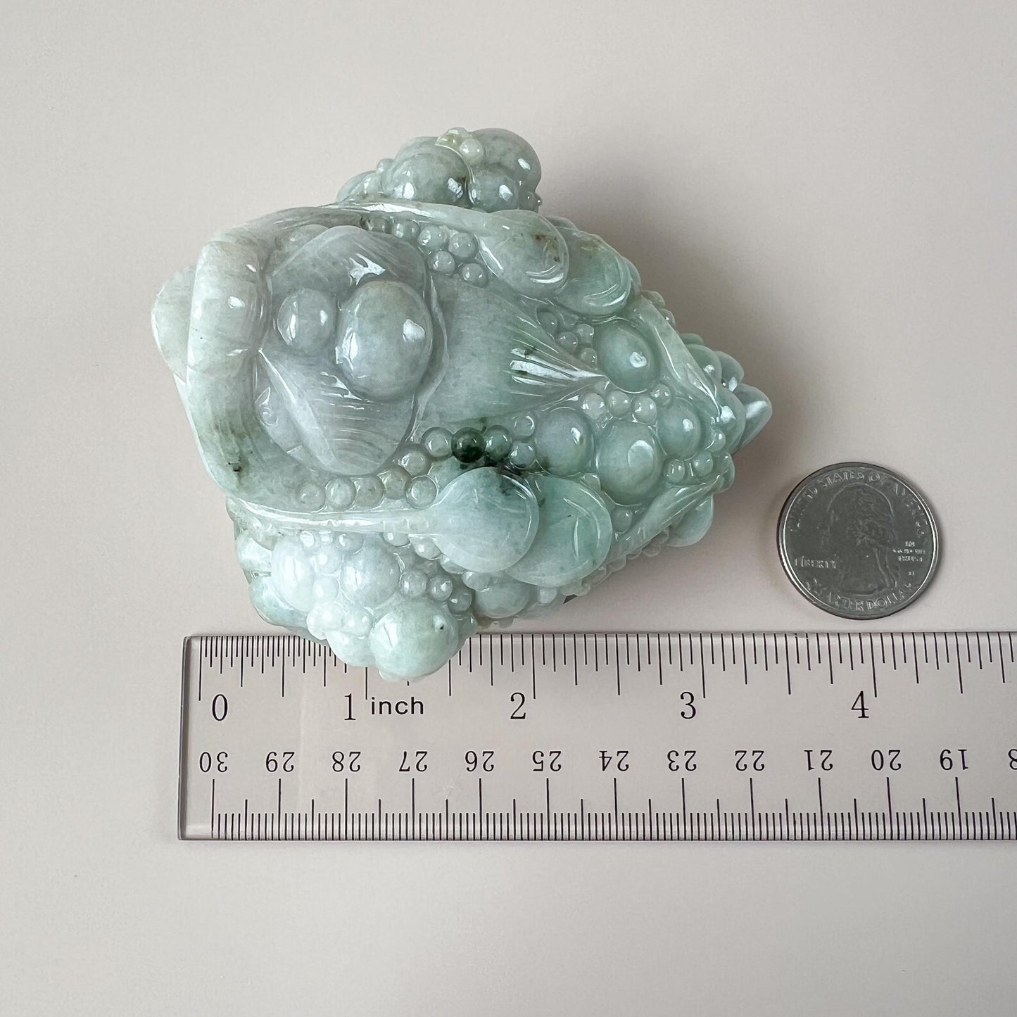 Prosperity Fortune Toad Jade Figurine, Jadeite Jade Green Money Toad, Money Frog, 3 Leg Toad, Lucky Fortune Toad, 金蟾, LZG-1221-1756921553