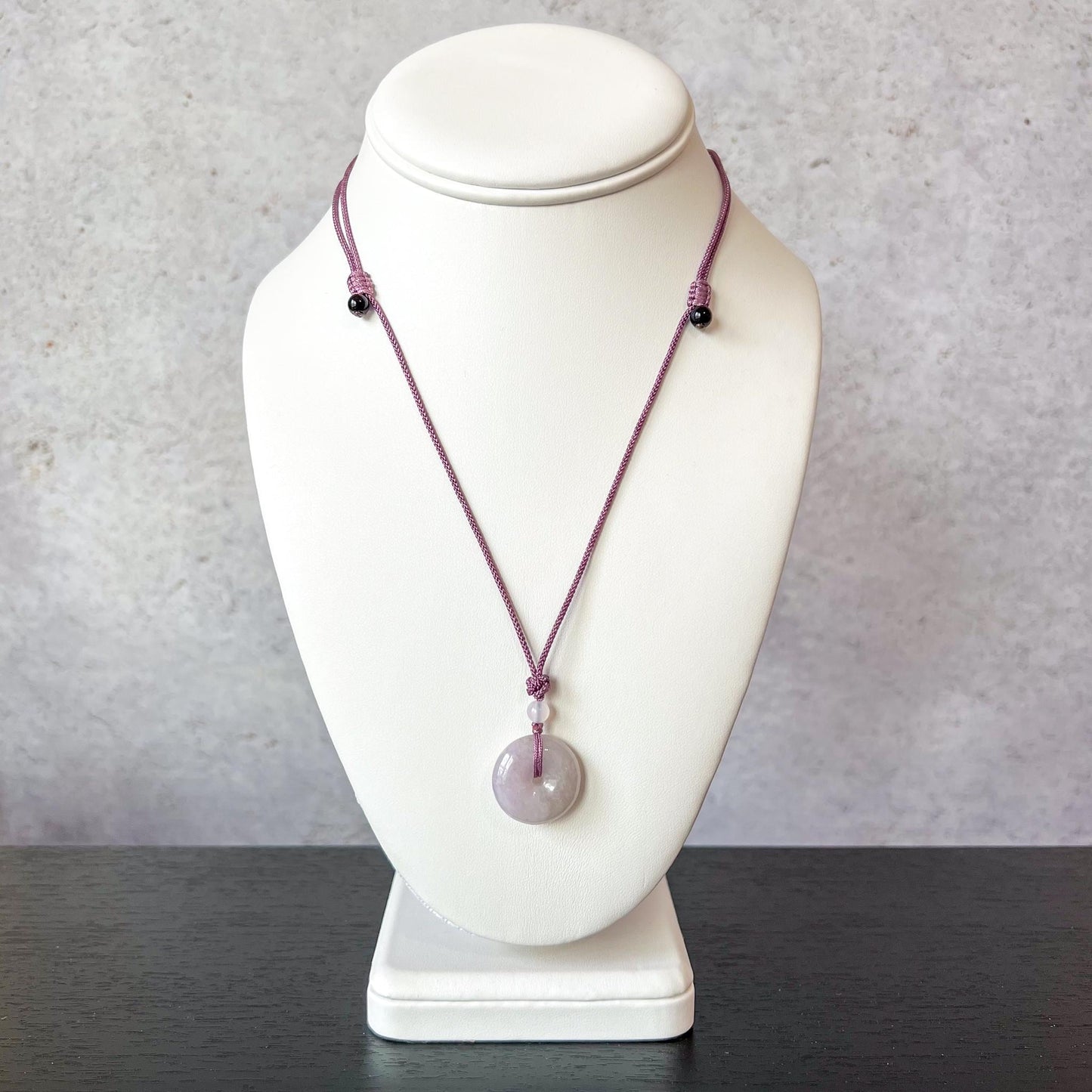 Light Lavender Harmony Circle Jade Pendant, Ping An Kou, 平安扣, QY-0721-1757717988