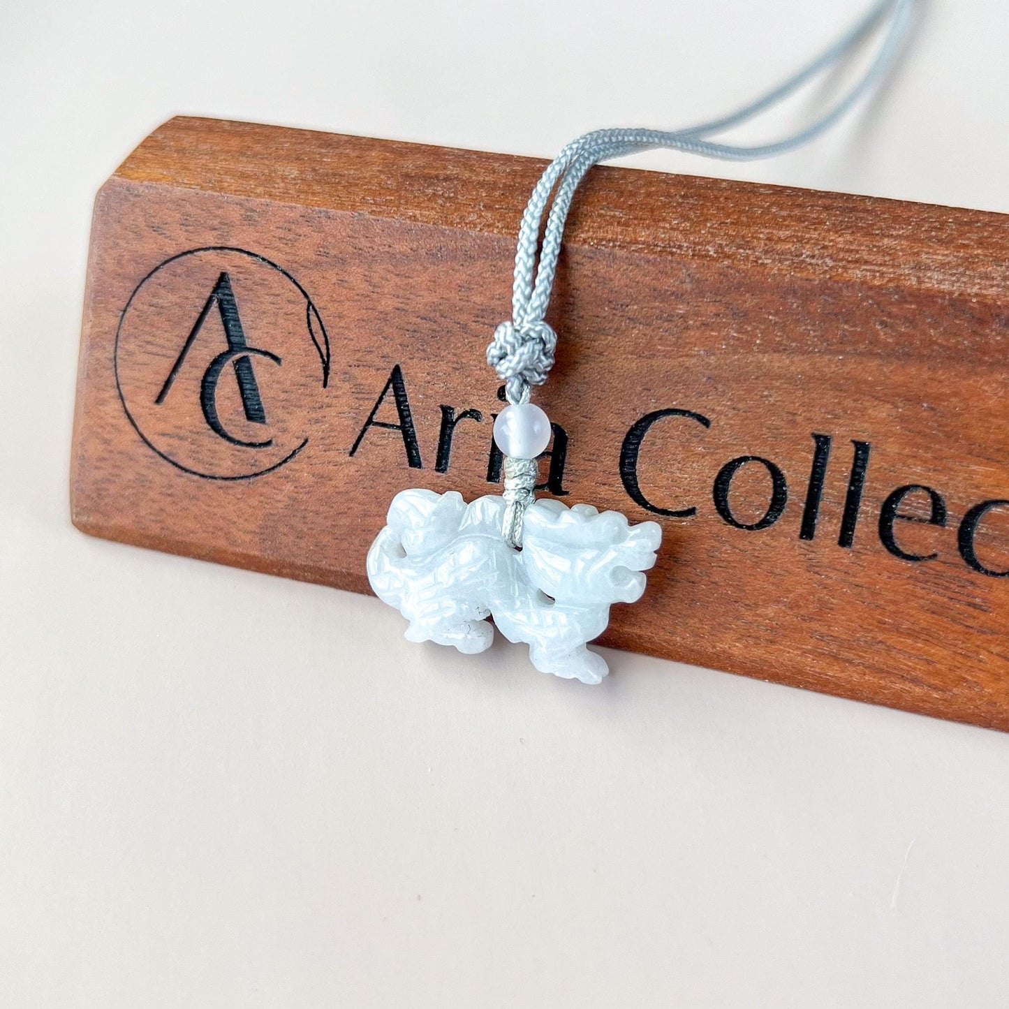 Mini Jade Dragon Pendant, Small Jadeite Jade Dragon Zodiac Carved Pendant, YW-0110-1761697312