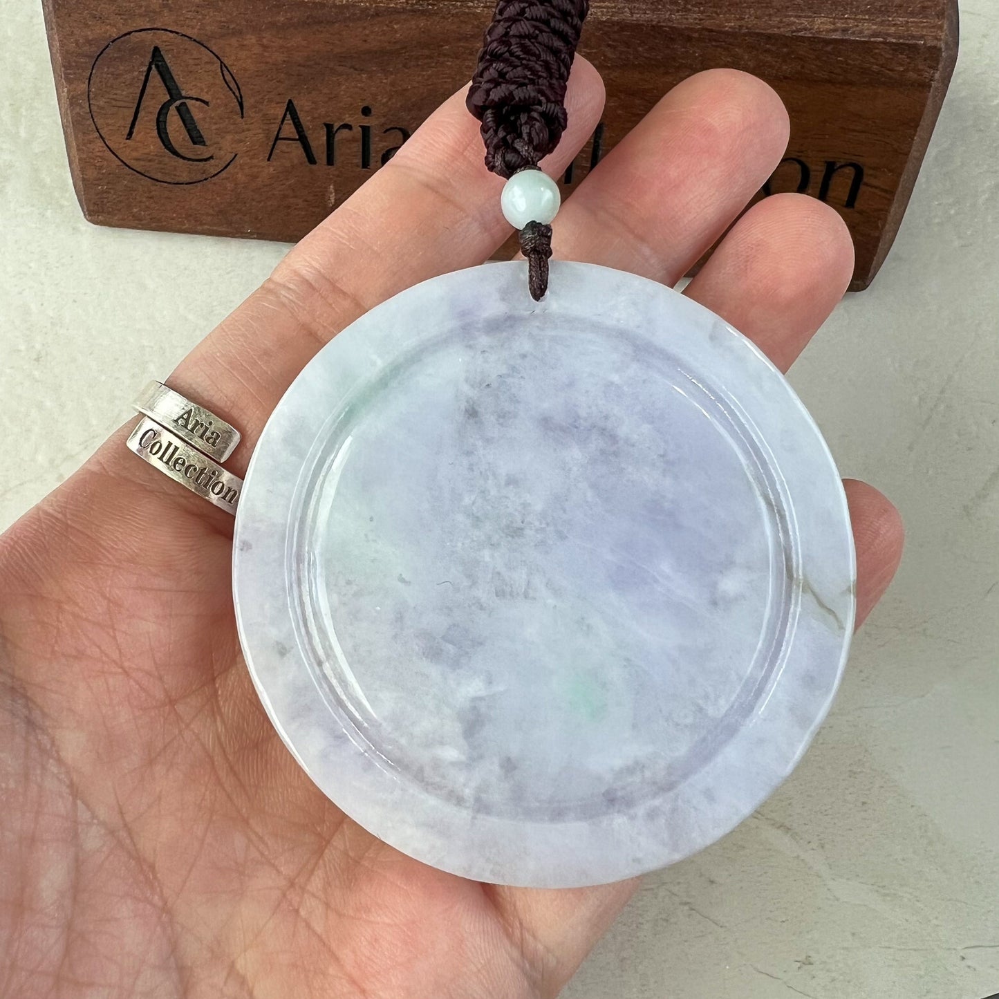 Purple Jadeite Jade Dragon Chinese Zodiac Hand Carved Pendant Necklace, YJ-0321-0332176