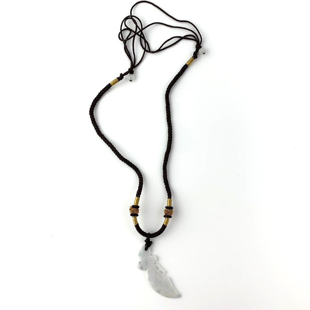 Jadeite Jade White Jade Sword Hand Carved Pendant Necklace, YW-0110-1645805661 - AriaDesignCollection