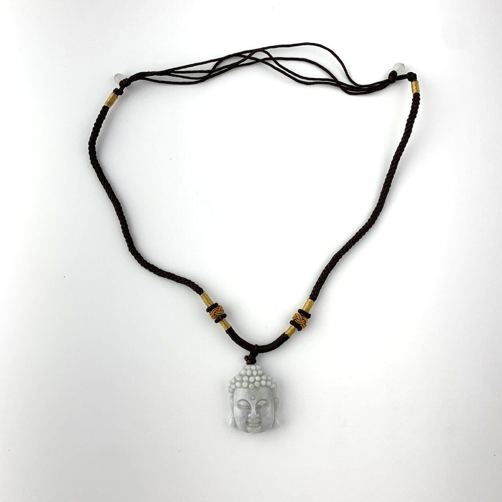 Jadeite Jade Buddha Carved Pendant, Amida, Amitabha, YW-0110-1647119737 - AriaDesignCollection