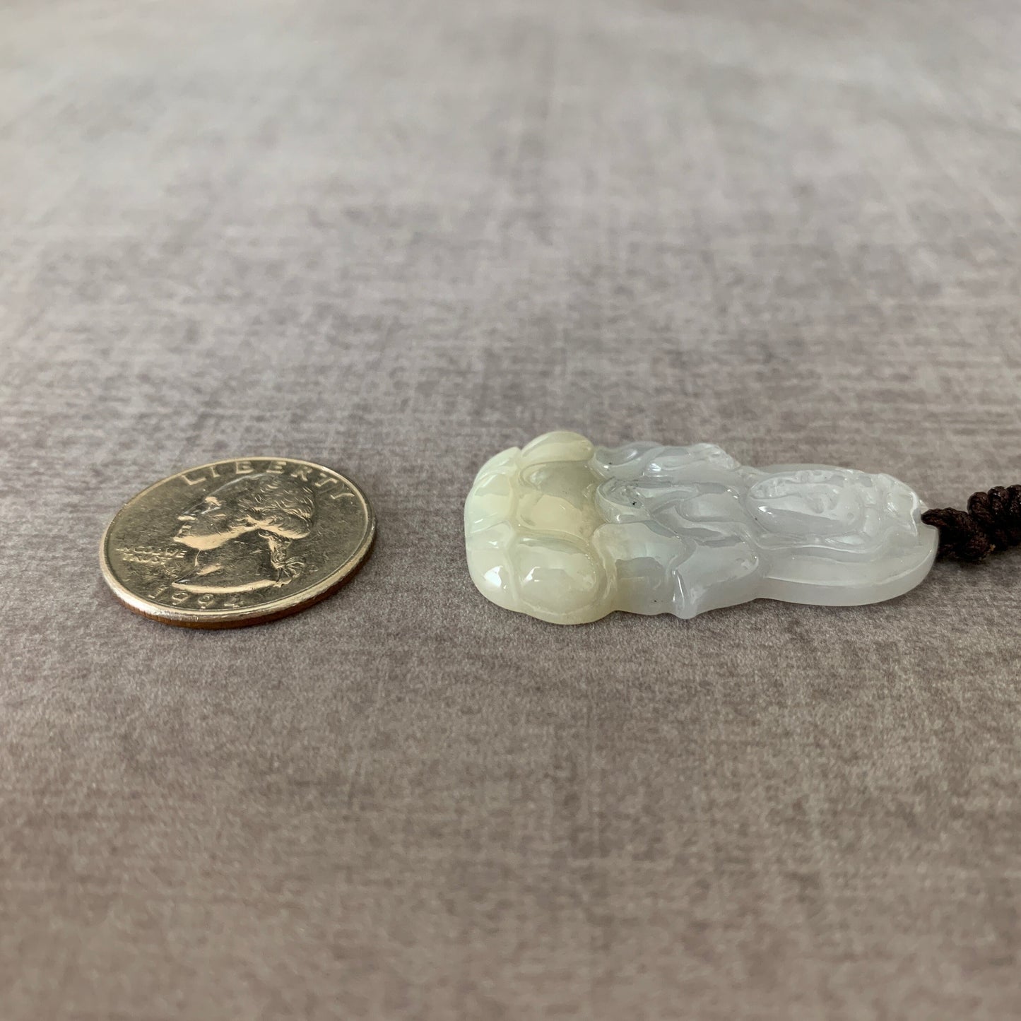 Jadeite Jade Guan Yin Avalokiteshvara Carved Pendant, Quan Am, YW-0110-1646848379 - AriaDesignCollection