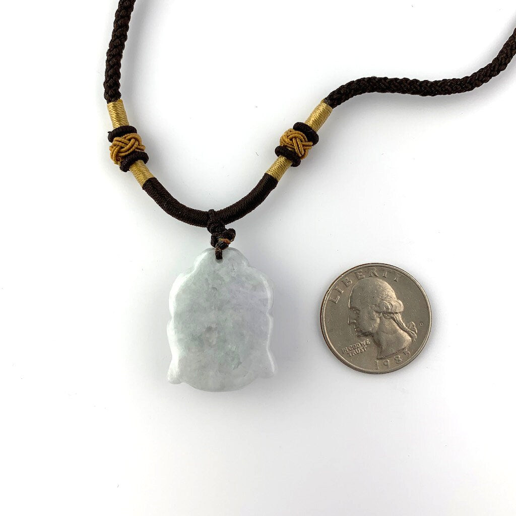 Jadeite Jade Buddha Carved Pendant, Amida, Amitabha, YW-0110-1647119737 - AriaDesignCollection