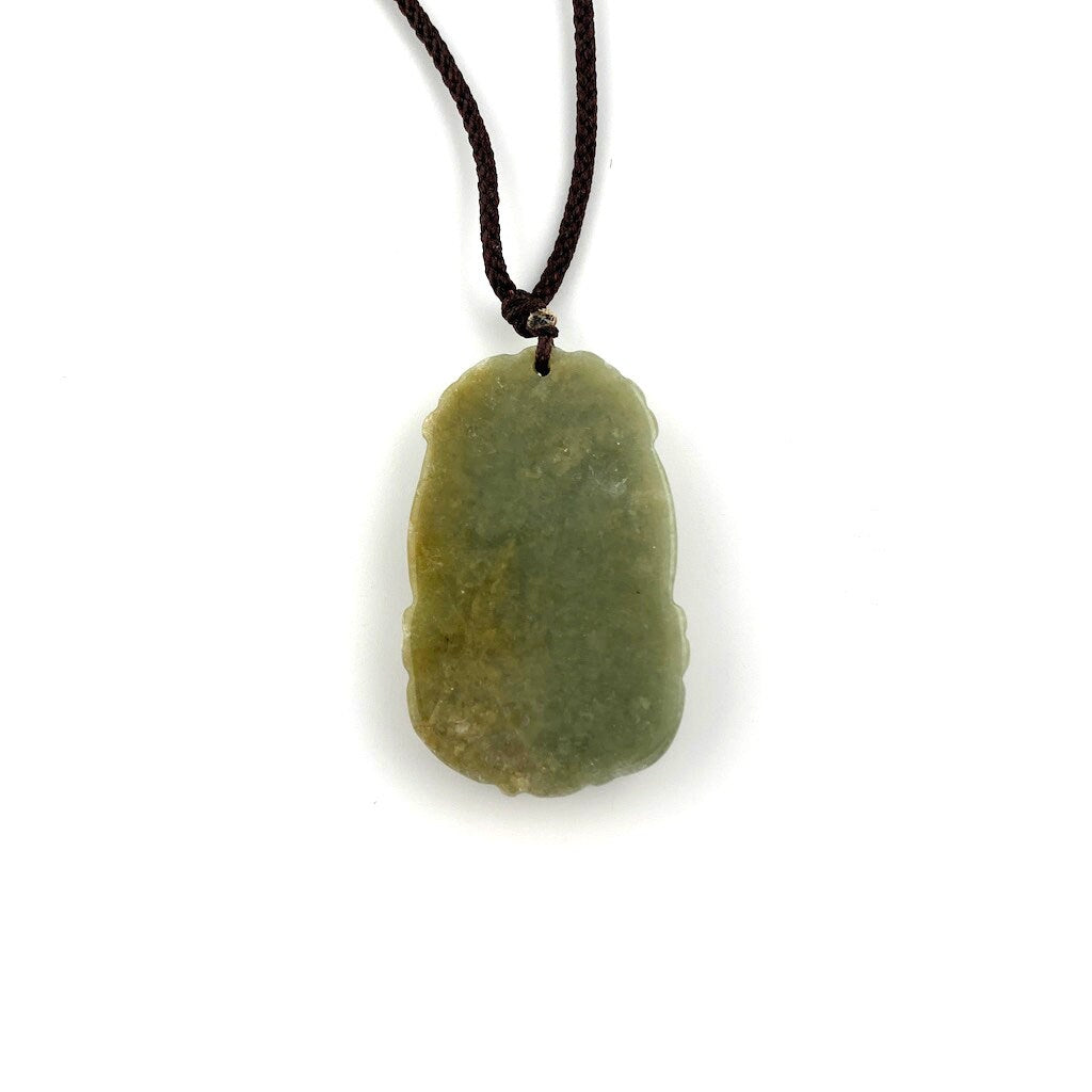 Jadeite Jade Dragon Chinese Zodiac Carved Rustic Pendant Necklace, YW-0321-1647033707 - AriaDesignCollection
