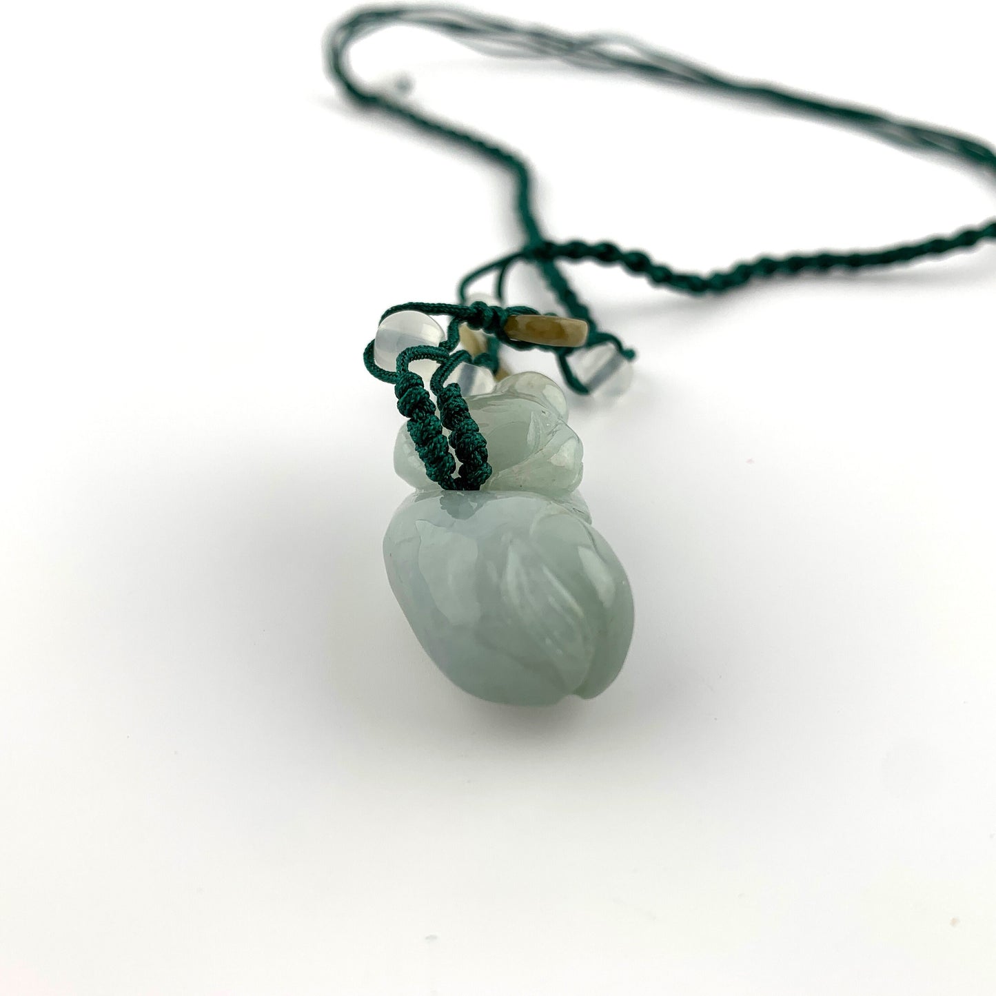 Jadeite Jade Ox Bull Cow Chinese Zodiac Carved Pendant Necklace, YW-0321-1646759918 - AriaDesignCollection