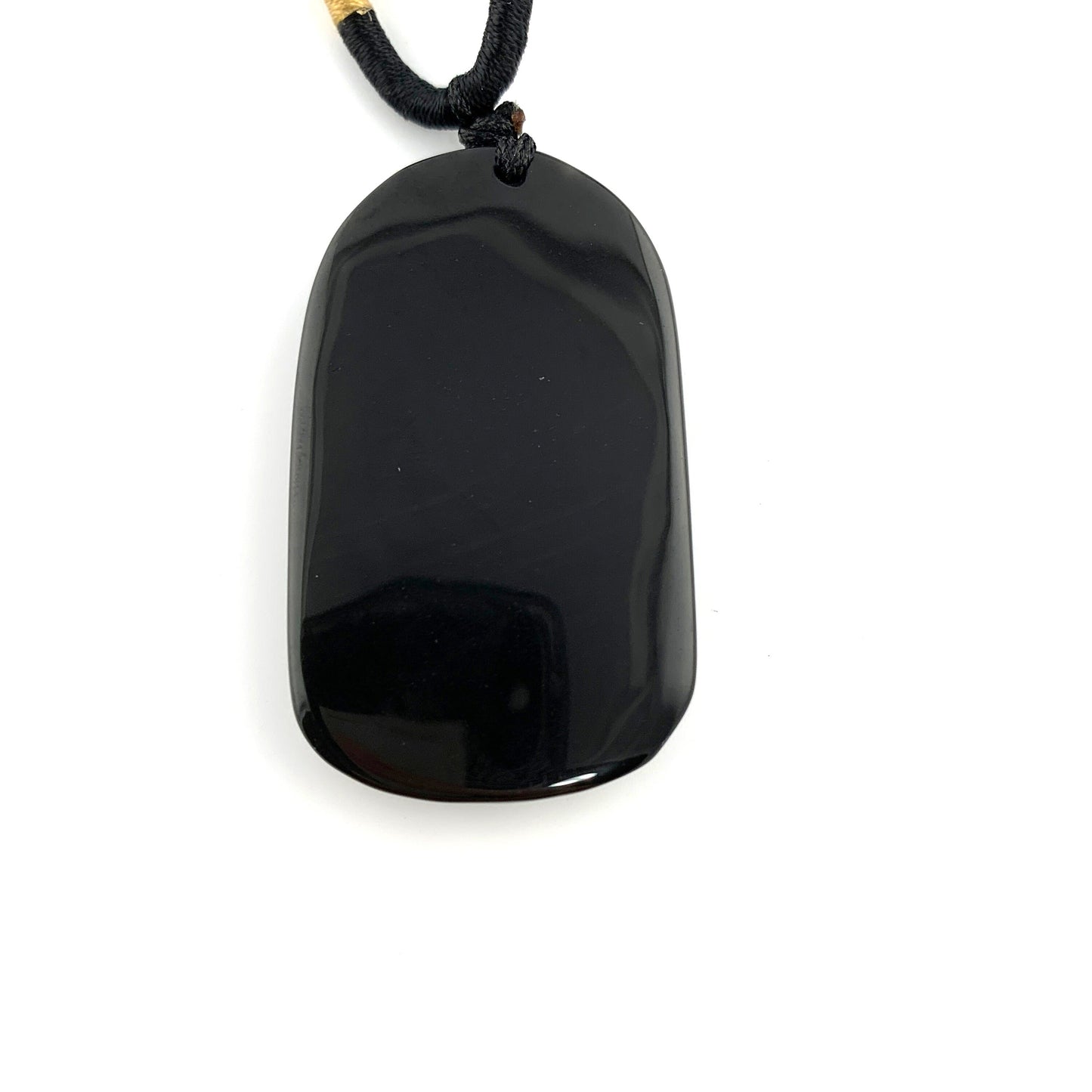 Obsidian Dragon Chinese Zodiac Carved Necklace, YW-0110-1686800541