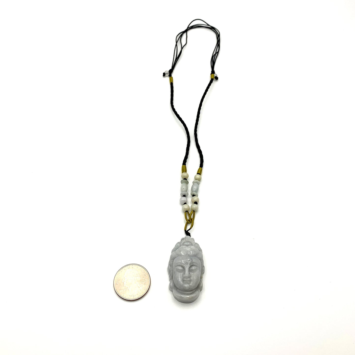 Jadeite Jade Guan Yin Head Avalokitesvara Carved Pendant, YW-0110-1646841158 - AriaDesignCollection