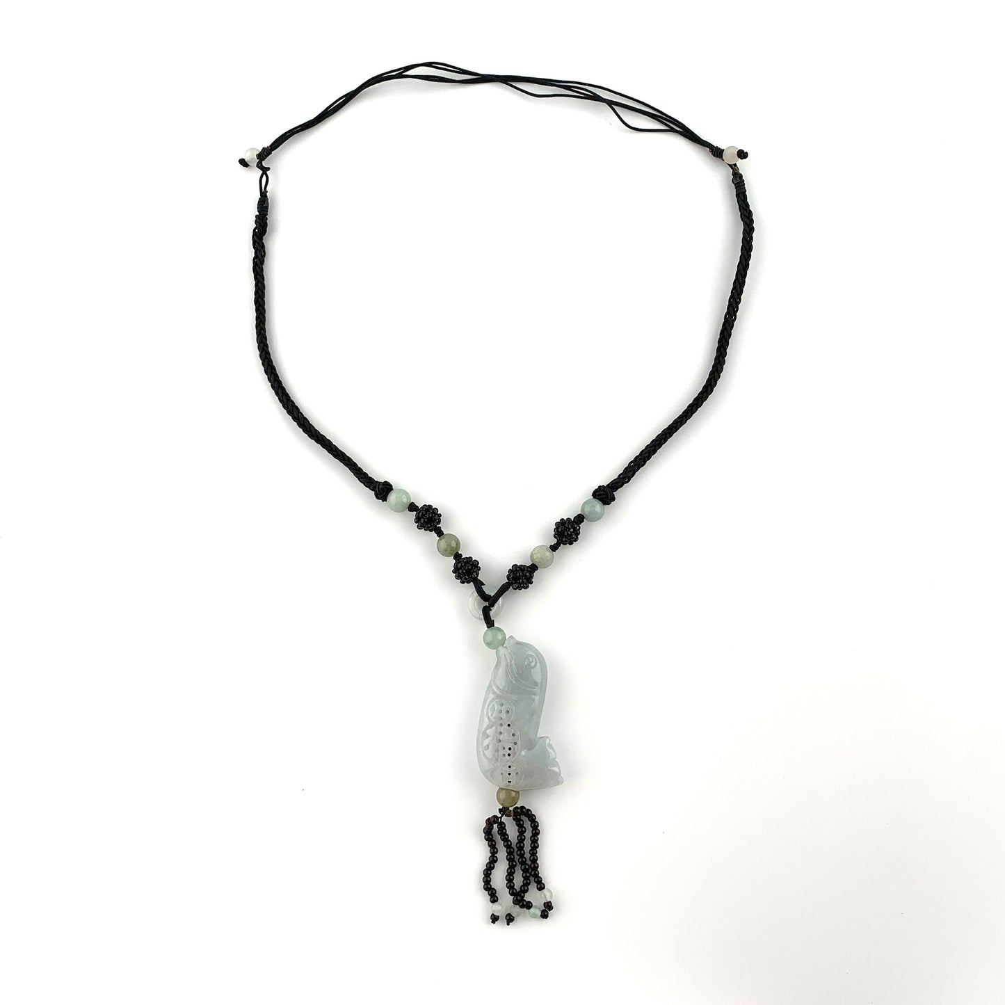 Jadeite Jade Fish Chinese Carved Pendant, YW-0110-1647022622 - AriaDesignCollection