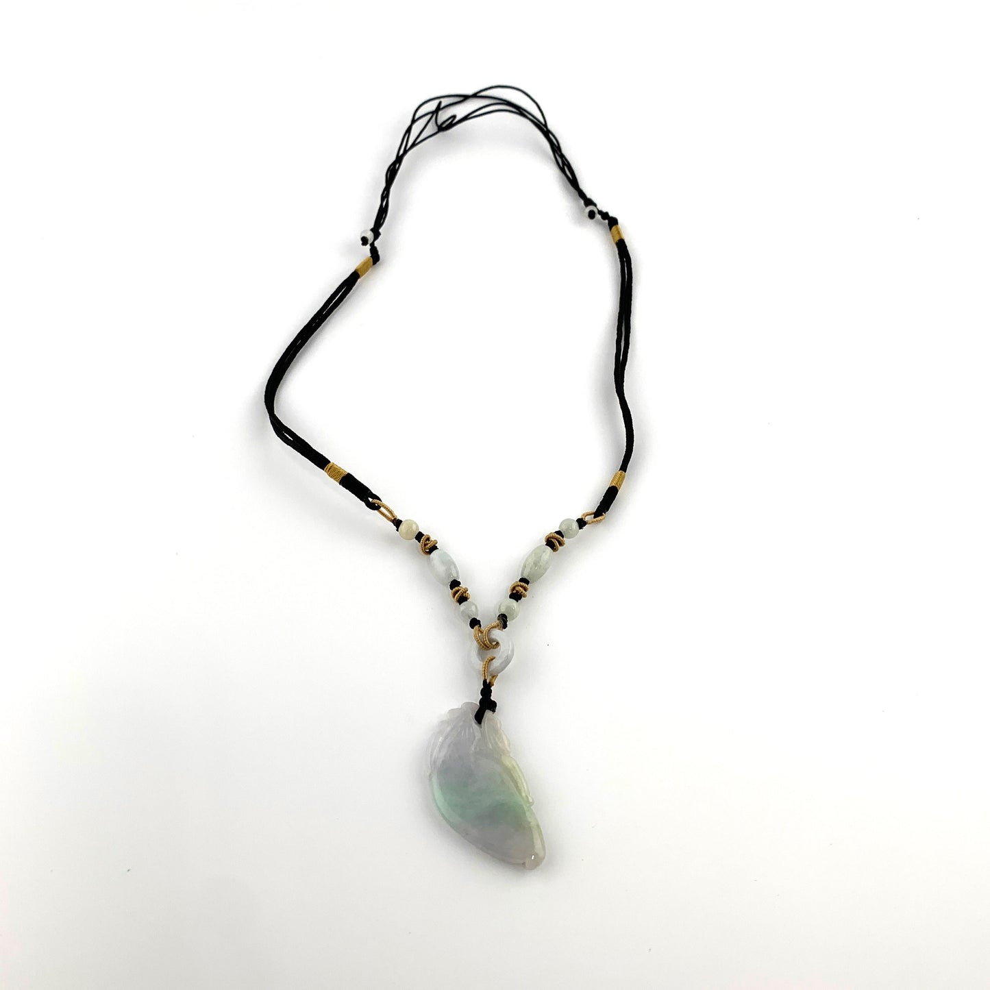 Jadeite Jade Peach Carved Necklace, YW-0110-1647022262 - AriaDesignCollection