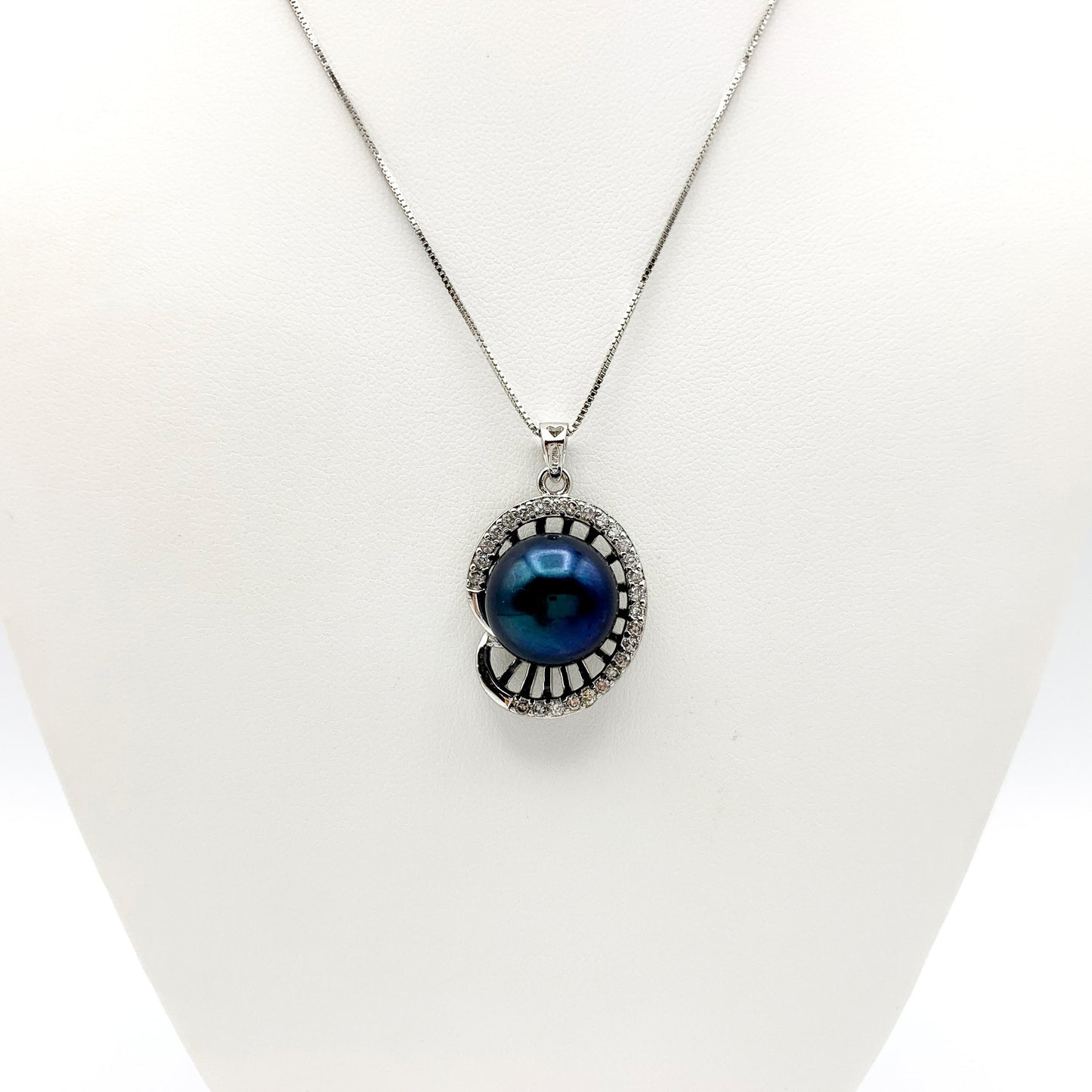 Sterling Silver Natural Freshwater Pearl Necklace, Pearl Necklace, Real Pearl, YW-0110-1646676278 - AriaDesignCollection