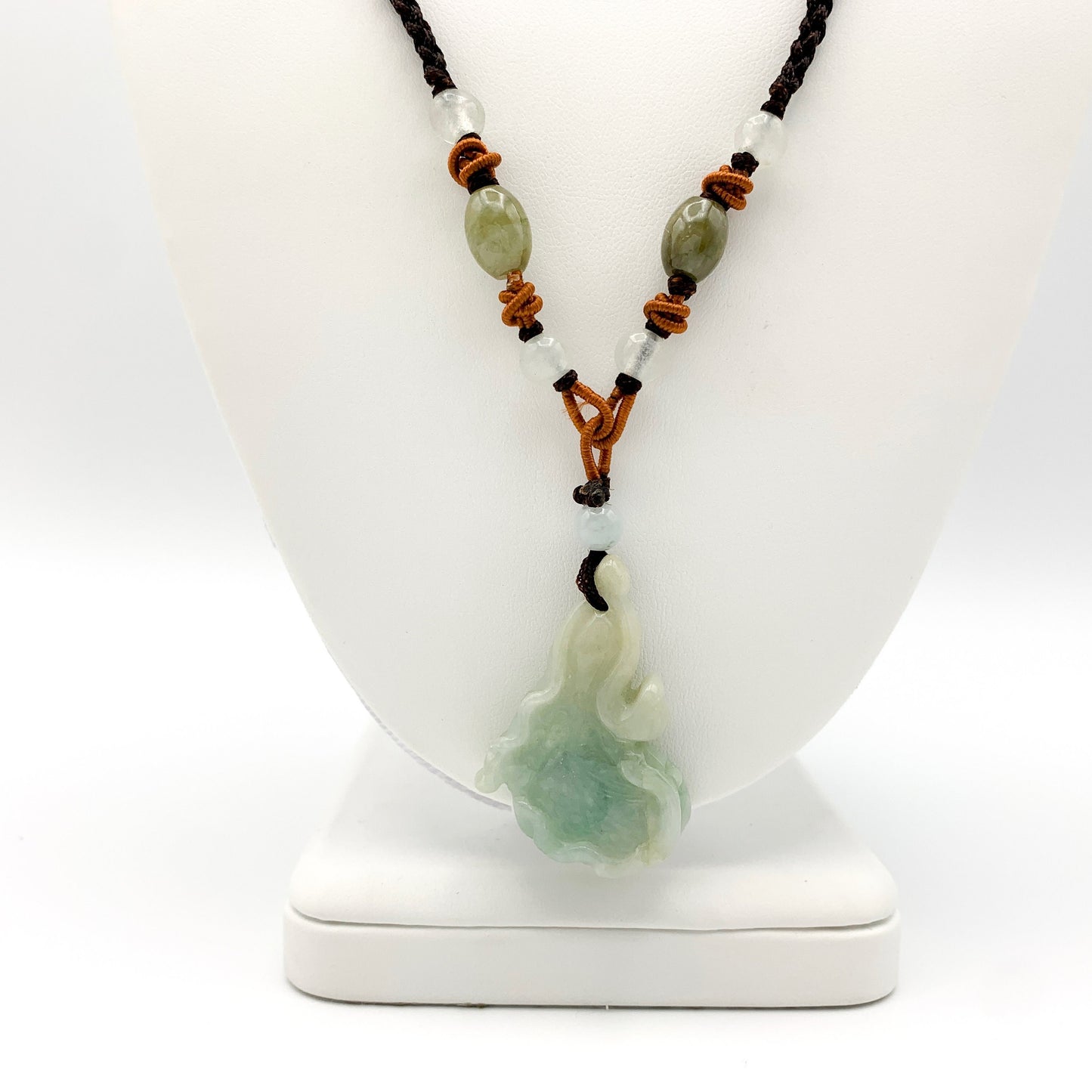 Jadeite Jade Cabbage Necklace, Jade Pendant, Jade Necklace, Feng Shui Necklace, YW-0110-1646675267 - AriaDesignCollection