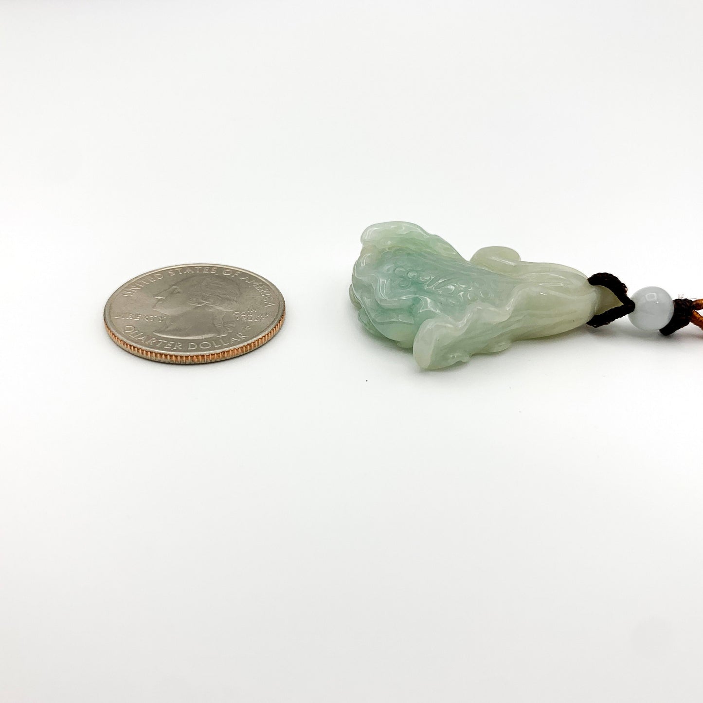 Jadeite Jade Cabbage Necklace, Jade Pendant, Jade Necklace, Feng Shui Necklace, YW-0110-1646675267 - AriaDesignCollection