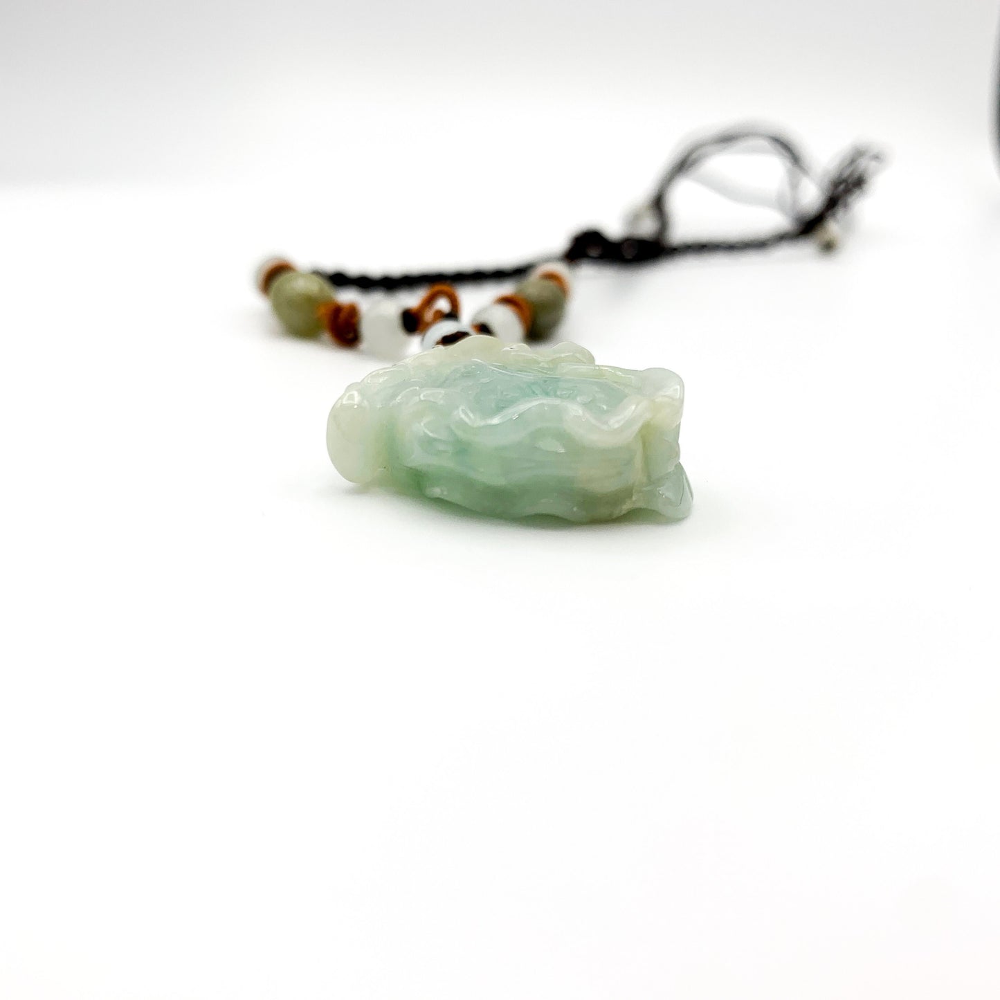 Jadeite Jade Cabbage Necklace, Jade Pendant, Jade Necklace, Feng Shui Necklace, YW-0110-1646675267 - AriaDesignCollection