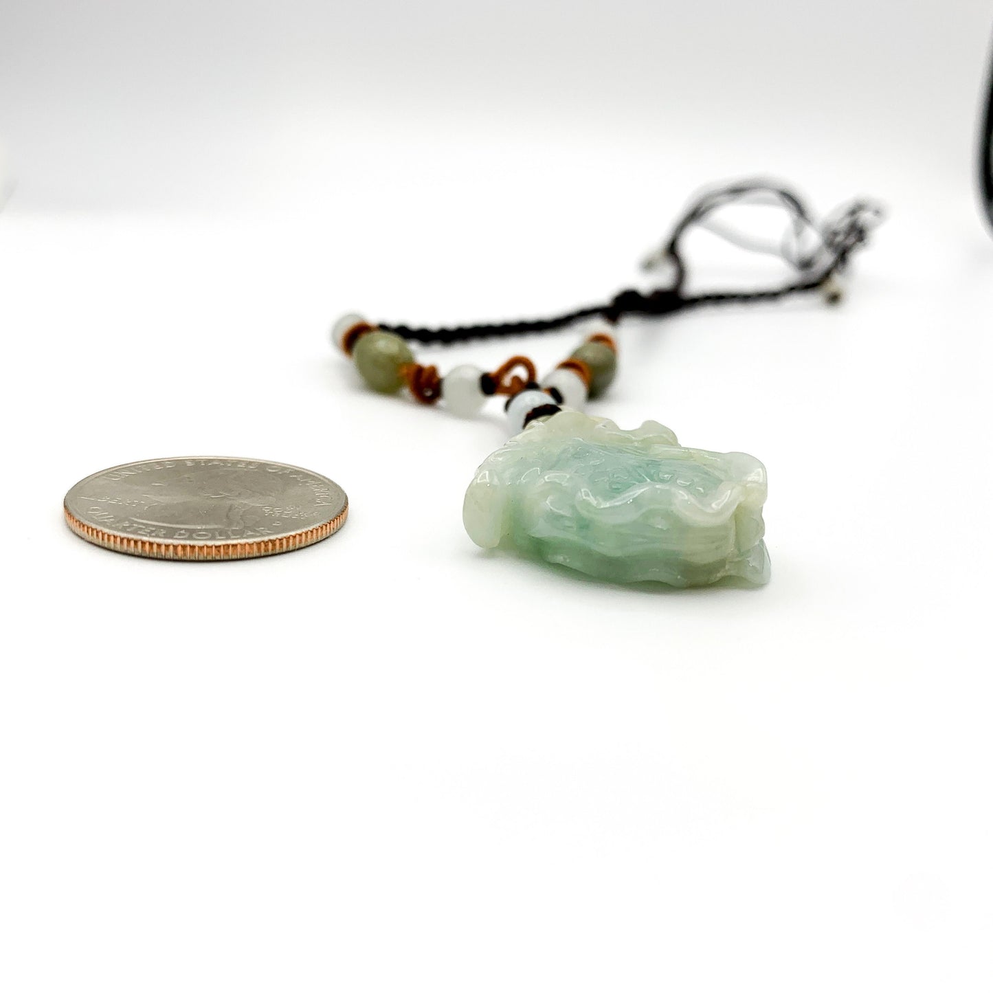 Jadeite Jade Cabbage Necklace, Jade Pendant, Jade Necklace, Feng Shui Necklace, YW-0110-1646675267 - AriaDesignCollection
