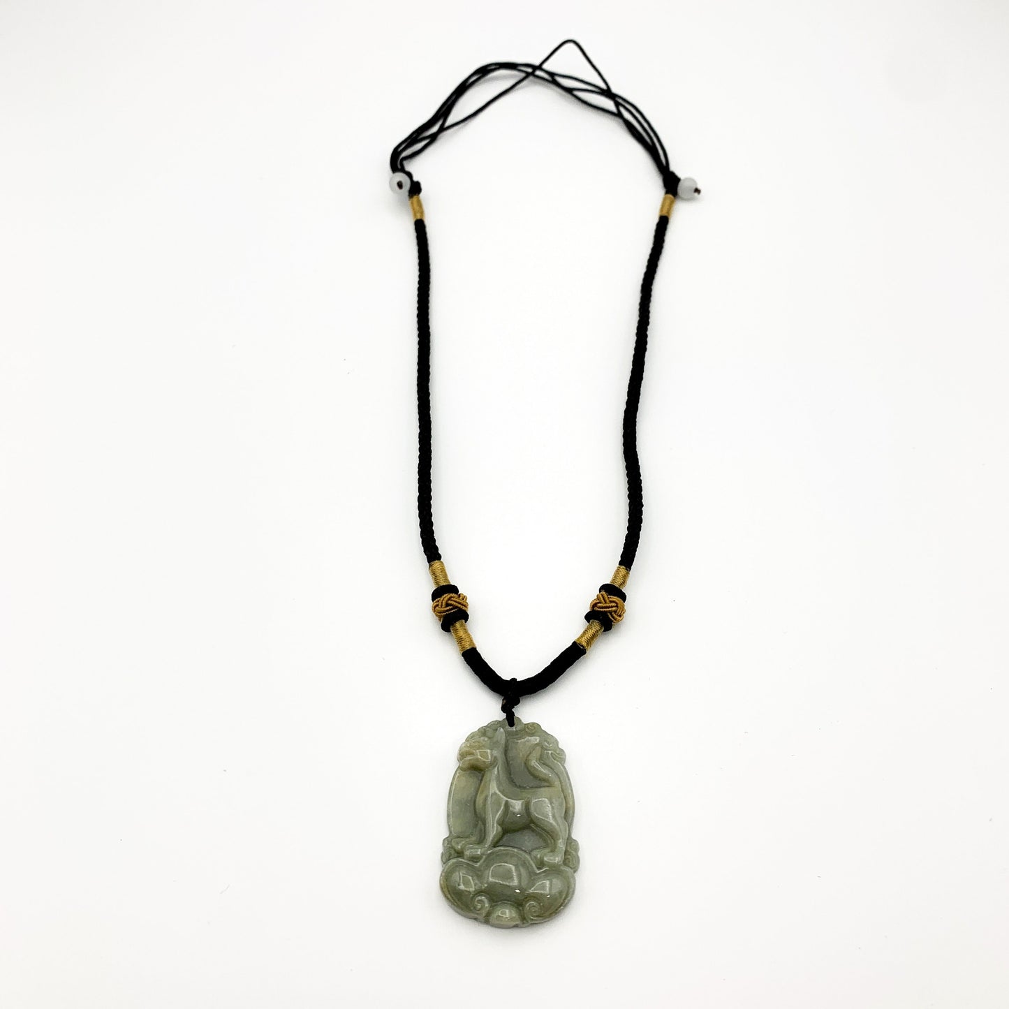 Jadeite Jade Dog Chinese Zodiac Carved Rustic Pendant Necklace, YW-0110-1646607360 - AriaDesignCollection