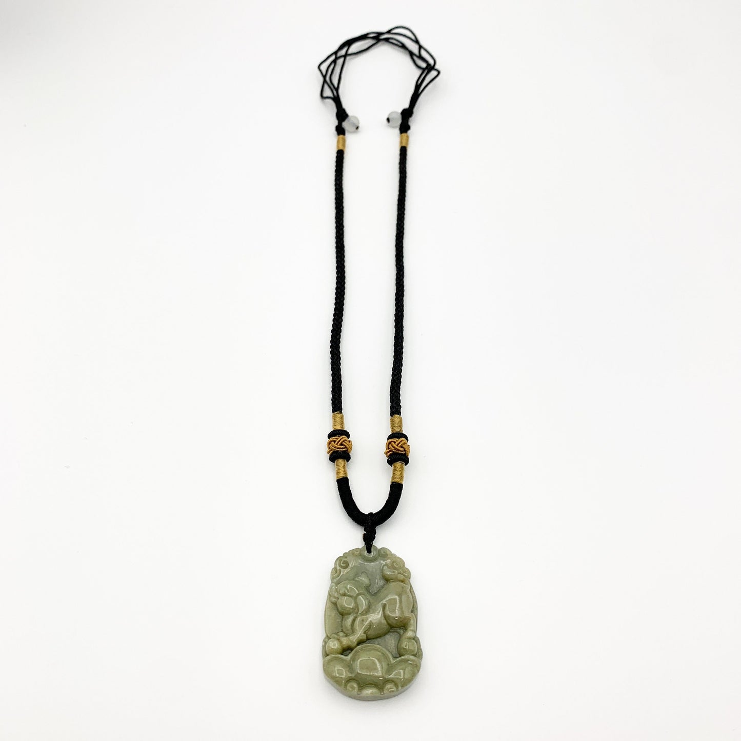 Jadeite Jade Pig Boar Chinese Zodiac Carved Rustic Pendant Necklace, YW-0110-1646605343 - AriaDesignCollection
