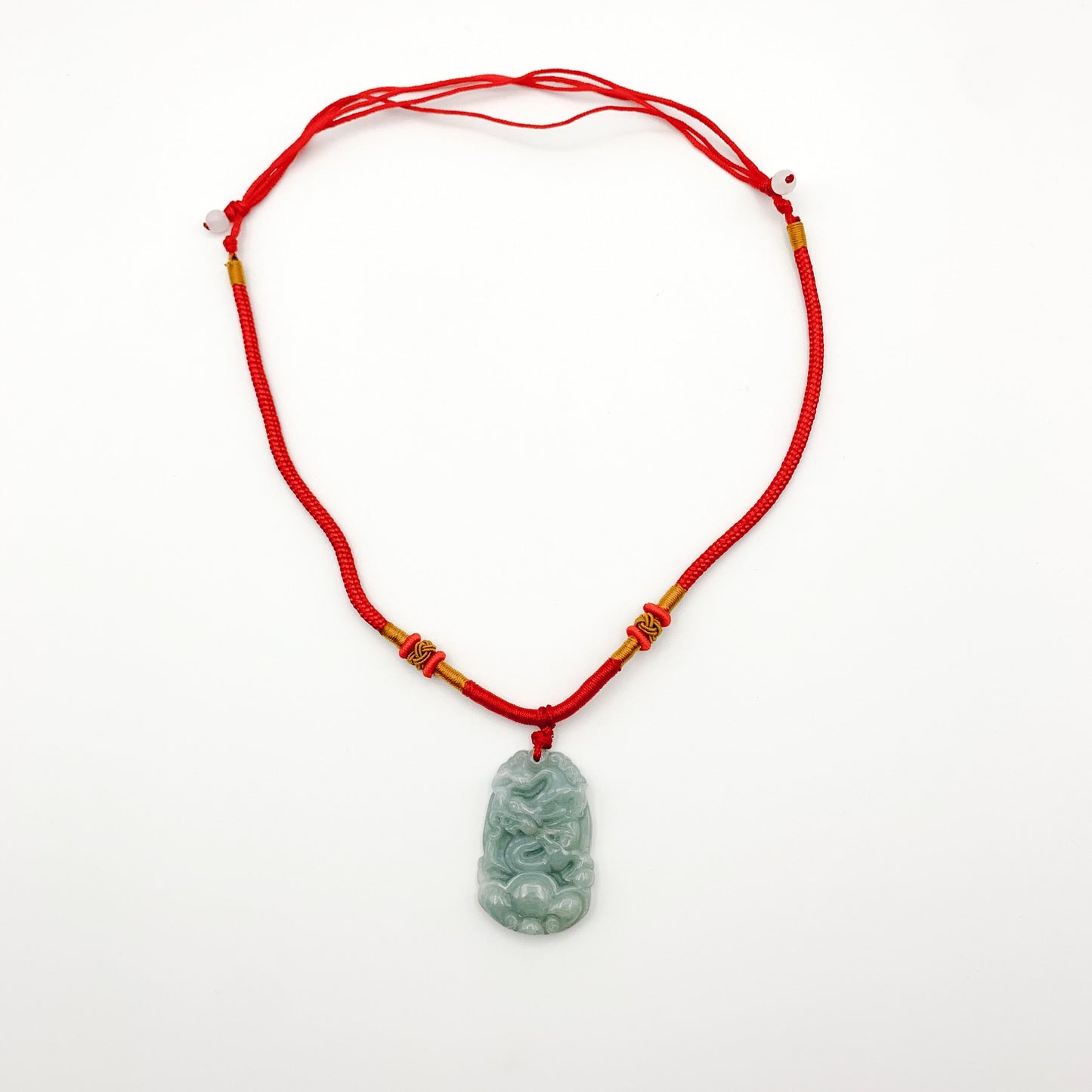 Jadeite Jade Dragon Chinese Zodiac Carved Pendant Necklace, YW-0110-1646545905 - AriaDesignCollection
