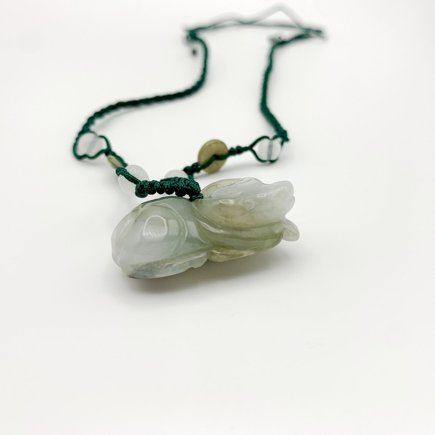 Jadeite Jade Ox Bull Cow Chinese Zodiac Carved Pendant Necklace, YW-0110-1646545944 - AriaDesignCollection
