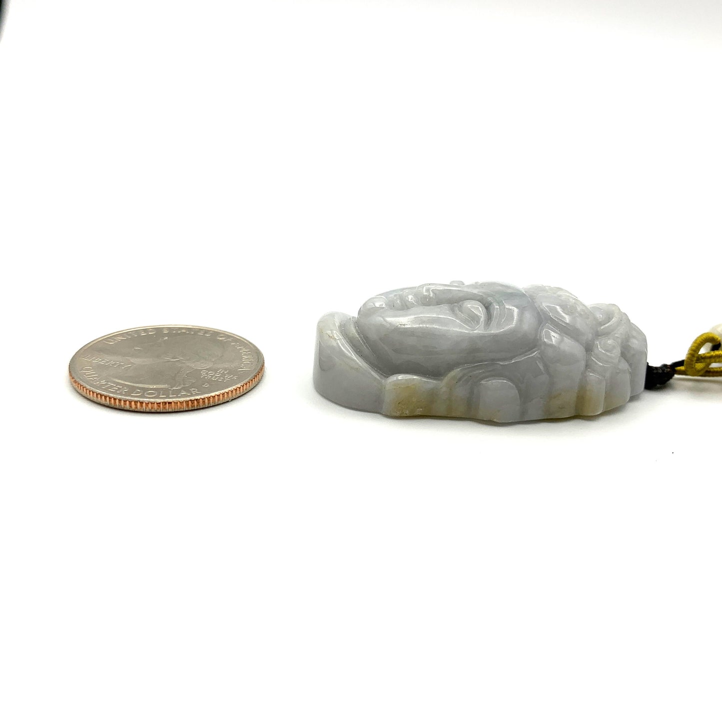 Jadeite Jade Guan Yin Head Avalokitesvara Carved Pendant, YW-0110-1646841158 - AriaDesignCollection