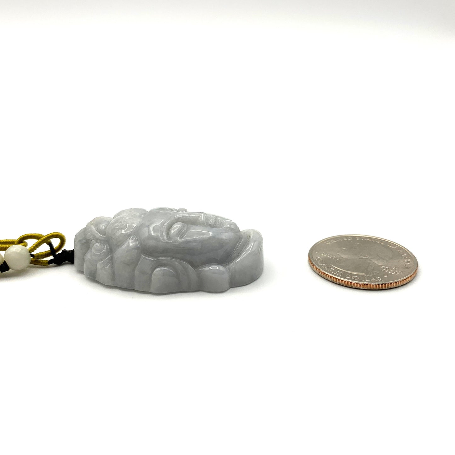 Jadeite Jade Guan Yin Head Avalokitesvara Carved Pendant, YW-0110-1646841158 - AriaDesignCollection