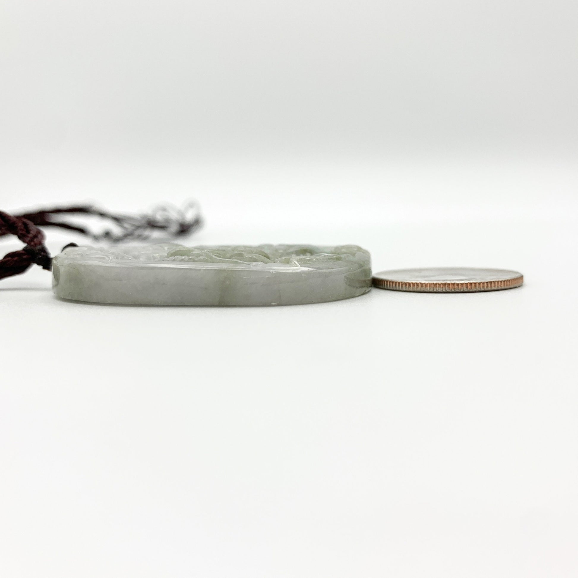 Jadeite Jade Dragon Chinese Zodiac Carved Pendant Necklace, YW-0110-1646517680 - AriaDesignCollection